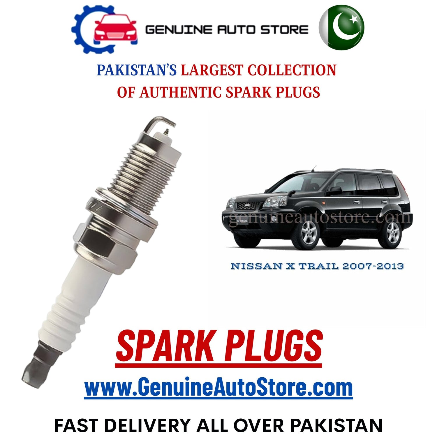 Original Iridium NISSAN X TRAIL 2007-2013 spark plugs in Pakistan