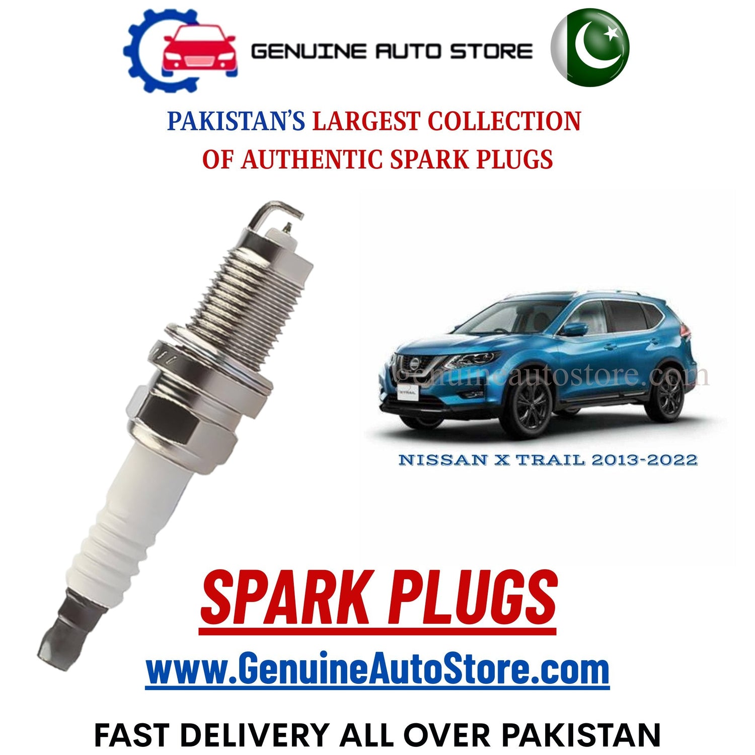 Original Iridium NISSAN X TRAIL 2013-2022 spark plugs in Pakistan