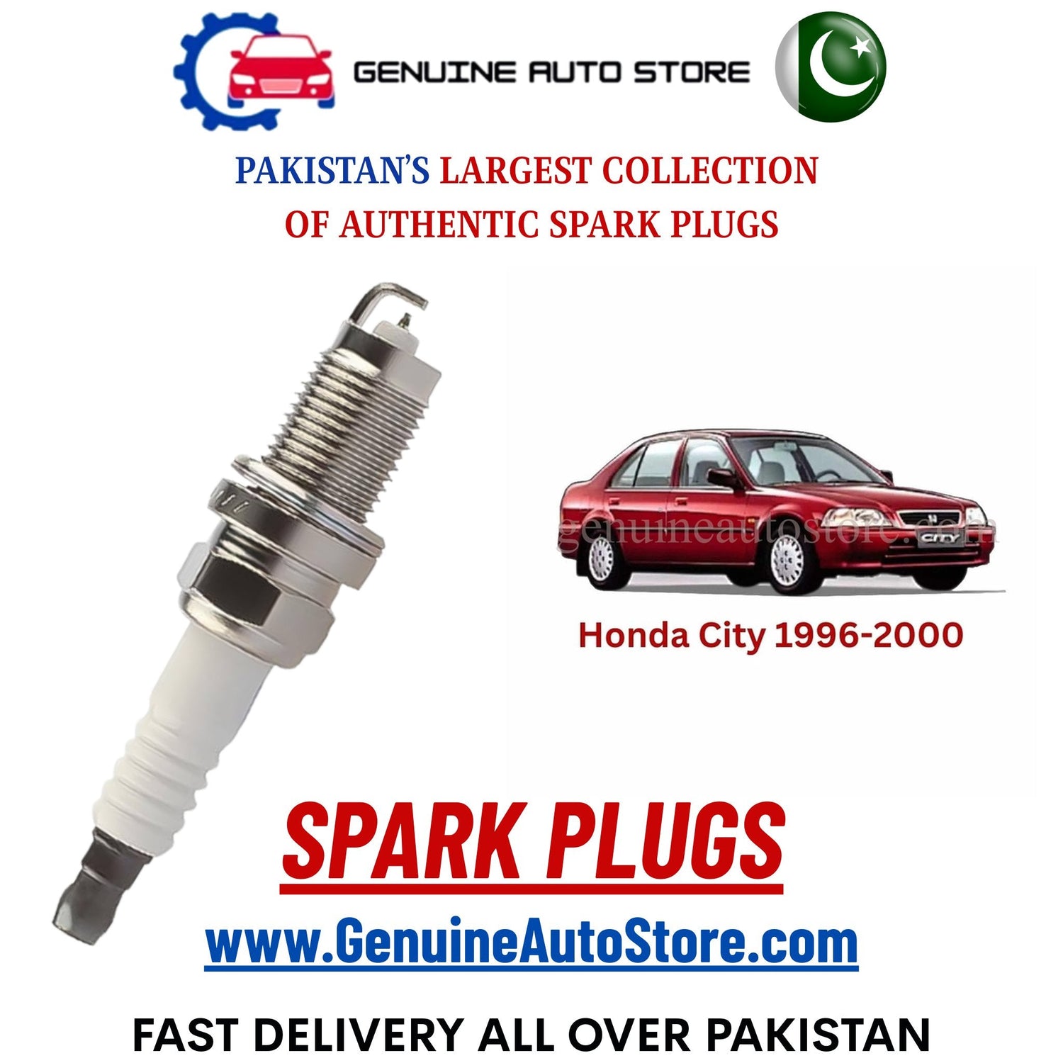 Original Iridium Honda City 1996-2000 spark plugs in Pakistan