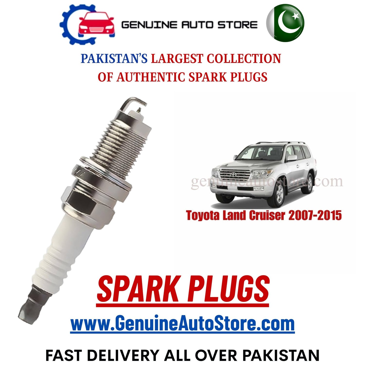 Original Iridium Toyota Land Cruiser 2007-2015 spark plugs in Pakistan