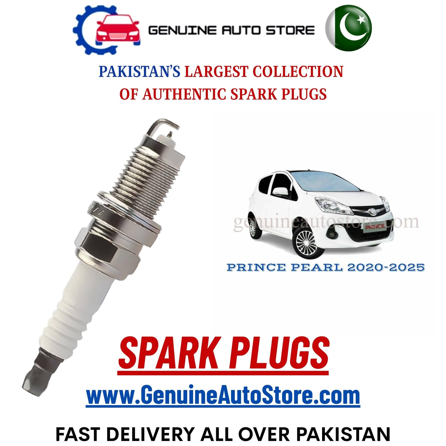 Original Iridium PRINCE PEARL 2020-2025 spark plugs in Pakistan