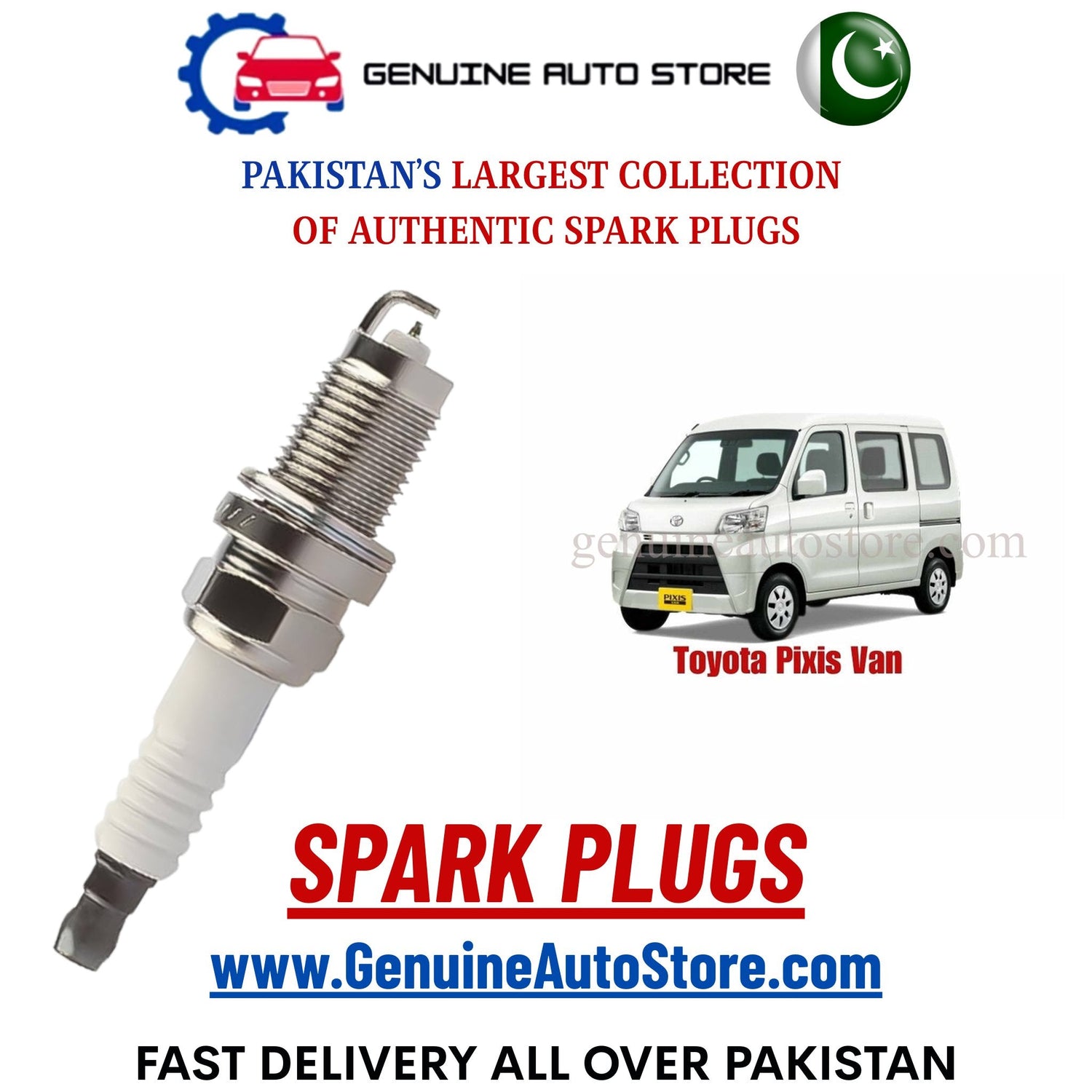 Original Iridium Toyota Pixis Van spark plugs in Pakistan