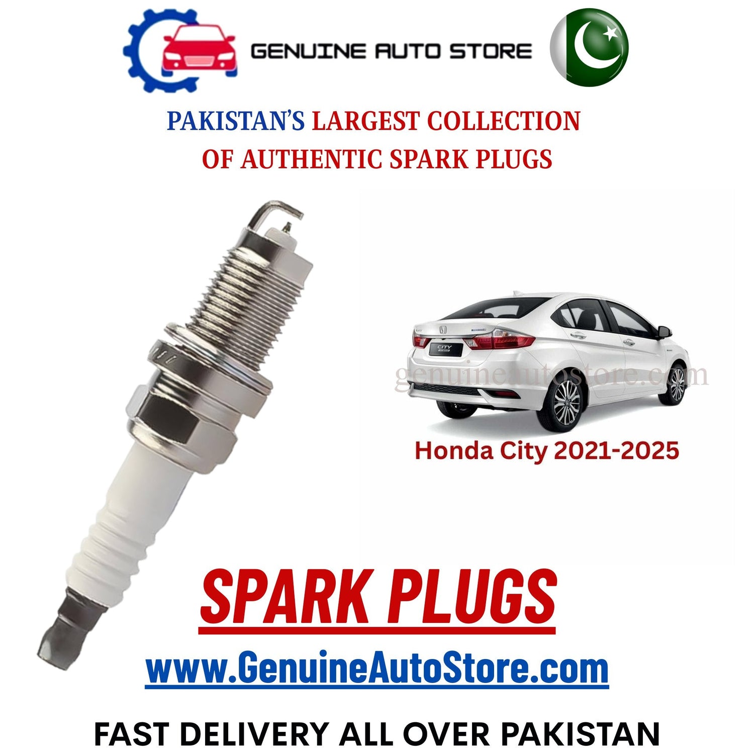 Original Iridium Honda City 2021-2025 spark plugs in Pakistan