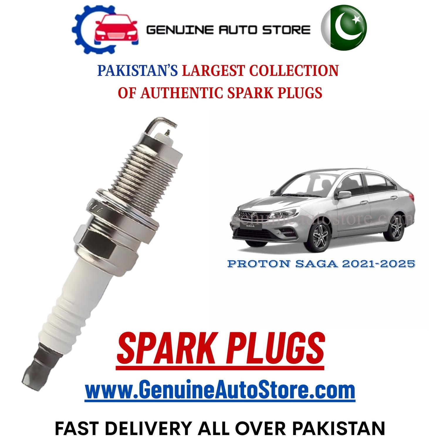 Original Iridium PROTON SAGA 2021-2025 spark plugs in Pakistan