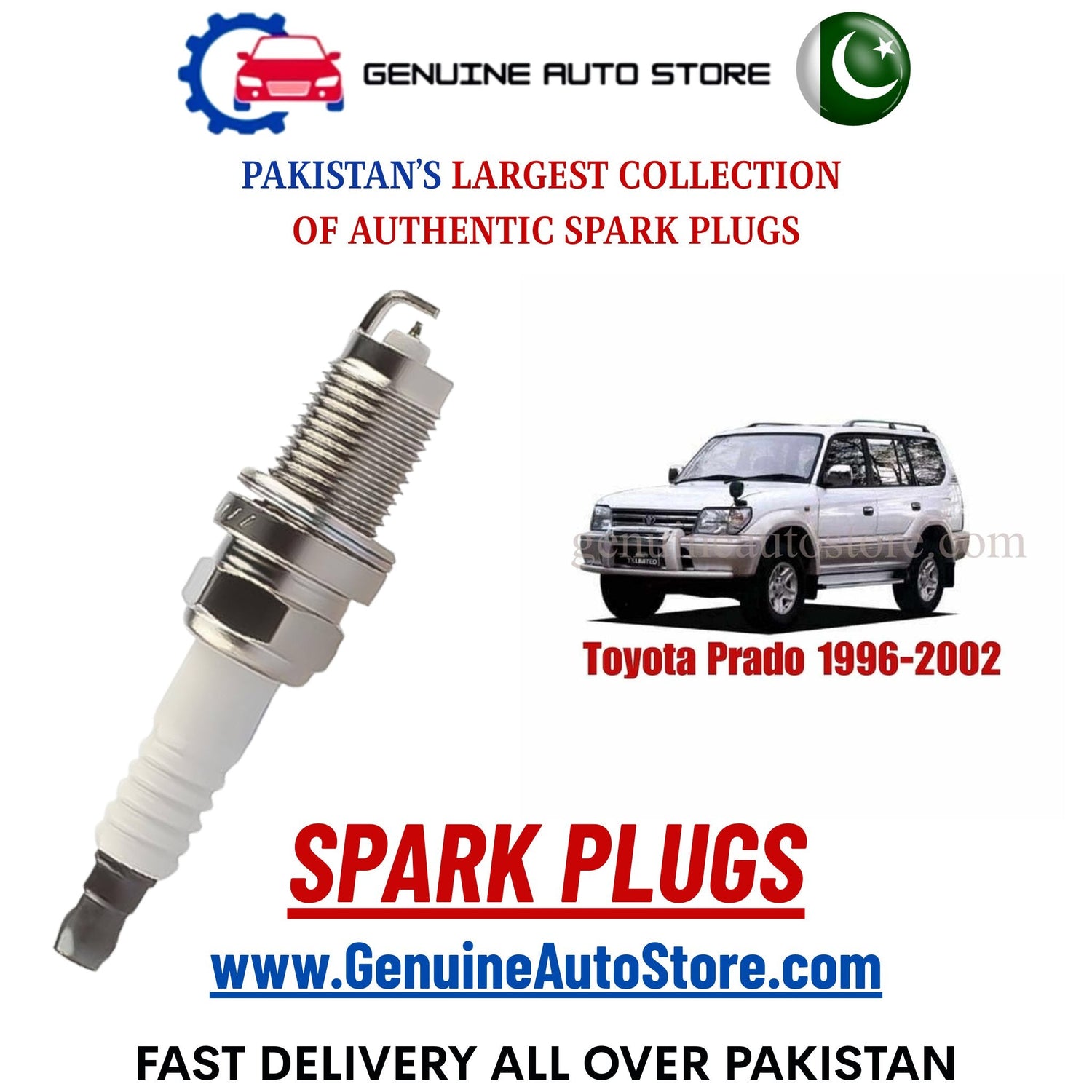 Original Iridium Toyota Prado 1996-2002 spark plugs in Pakistan
