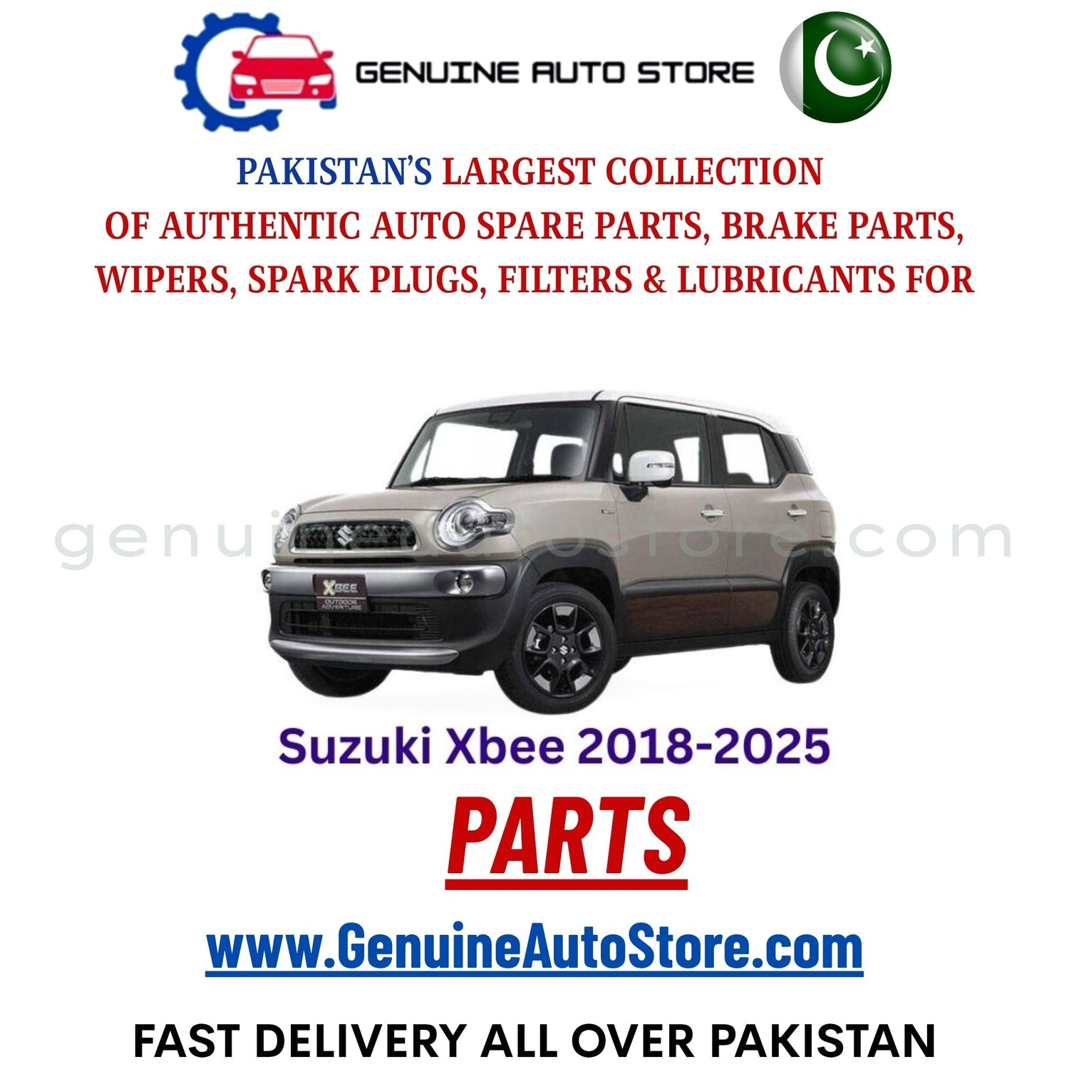 Original Suzuki Xbee 2018-2025 parts – brake pads, brake shoe, spark plugs, filters, wipers in Pakistan