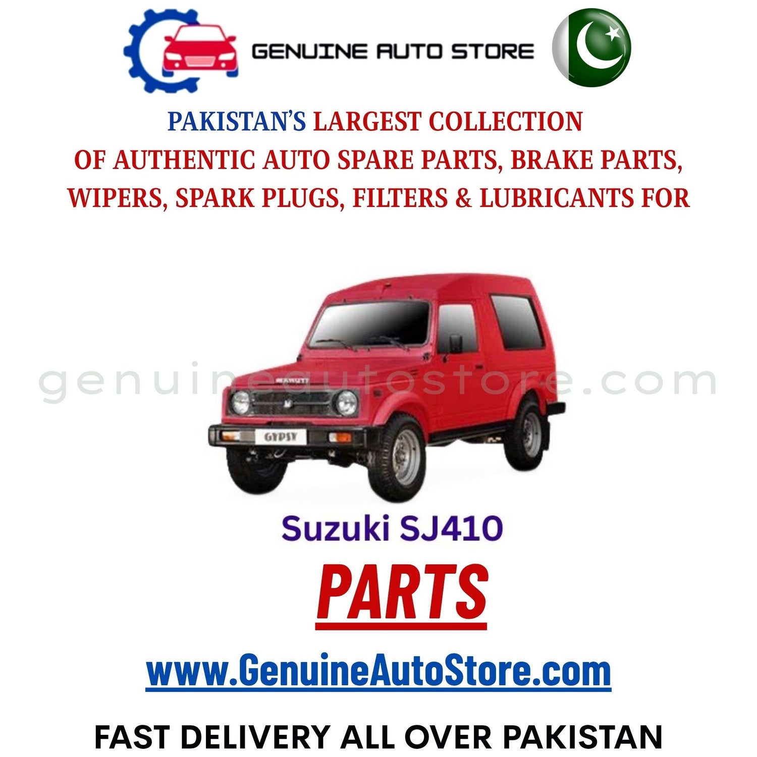 Original Suzuki parts – brake pads, brake shoe, spark plugs, filters, wipers in Pakistan