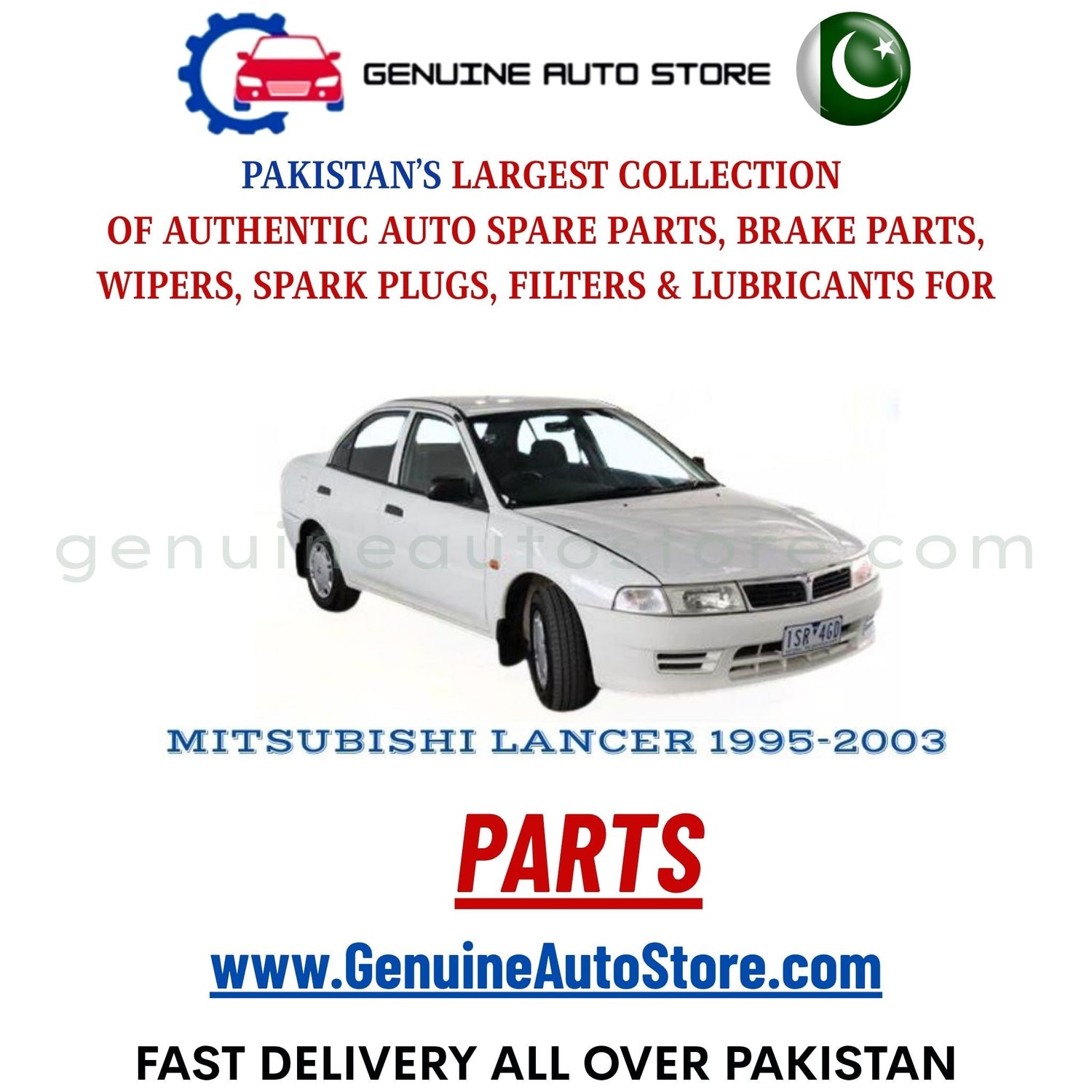 Original MITSUBISHI LANCER 1995-2003 parts – brake pads, brake shoe, spark plugs, filters, wipers in Pakistan