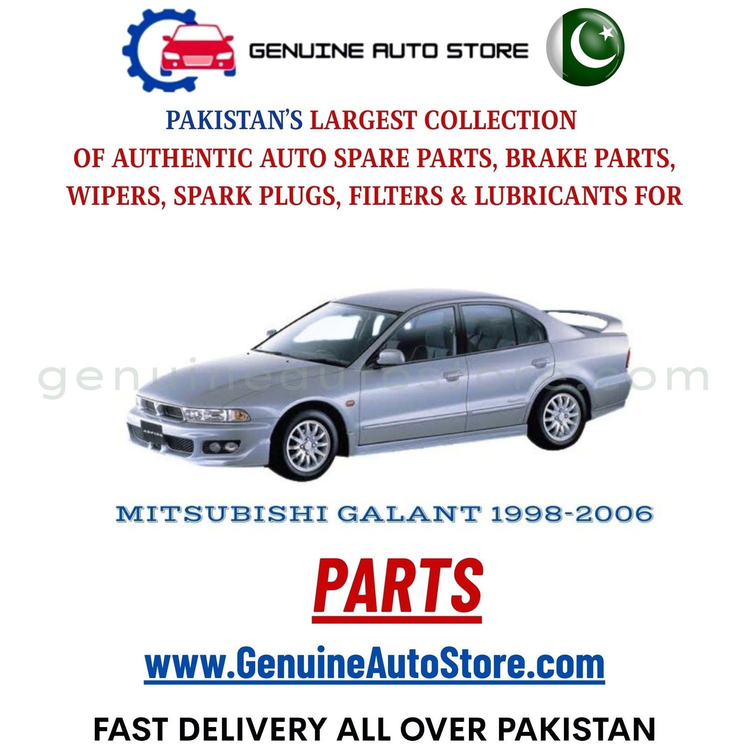 Original MITSUBISHI GALANT 1998-2006 parts – brake pads, brake shoe, spark plugs, filters, wipers in Pakistan