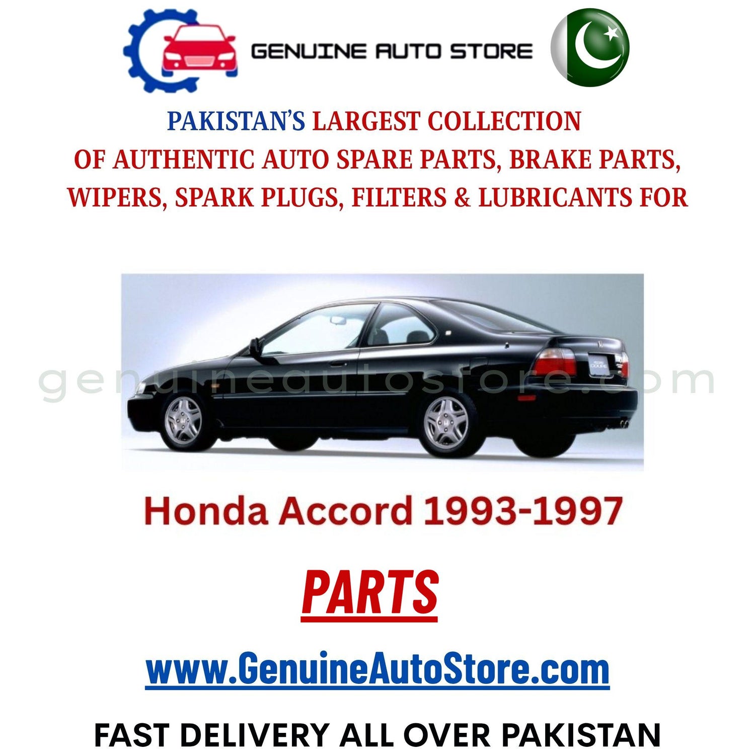 Original HONDA ACCORD 1993-1997 parts – brake pads, brake shoe, spark plugs, filters, wipers in Pakistan