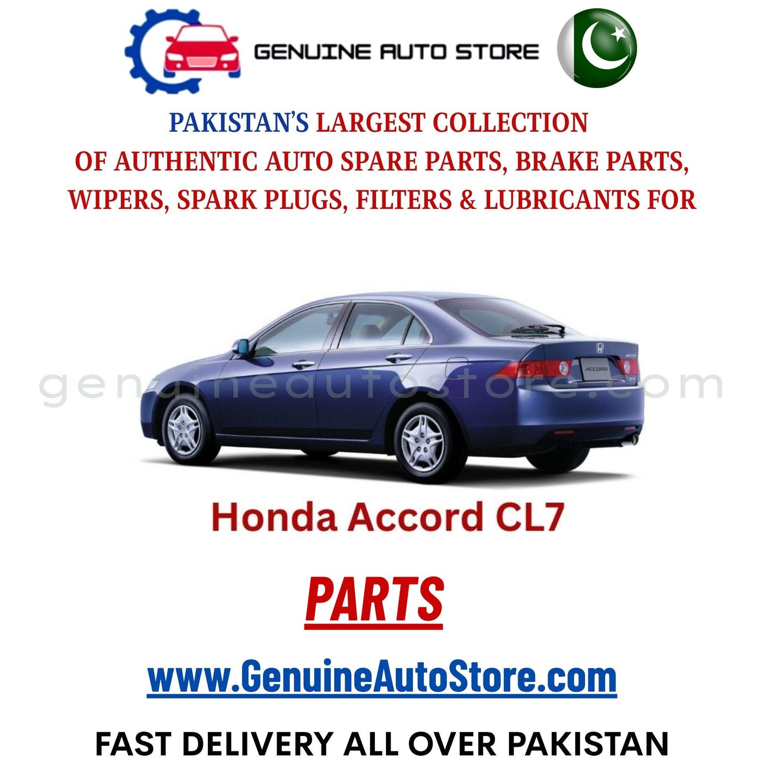 Original HONDA ACCORD parts – brake pads, brake shoe, spark plugs, filters, wipers in Pakistan