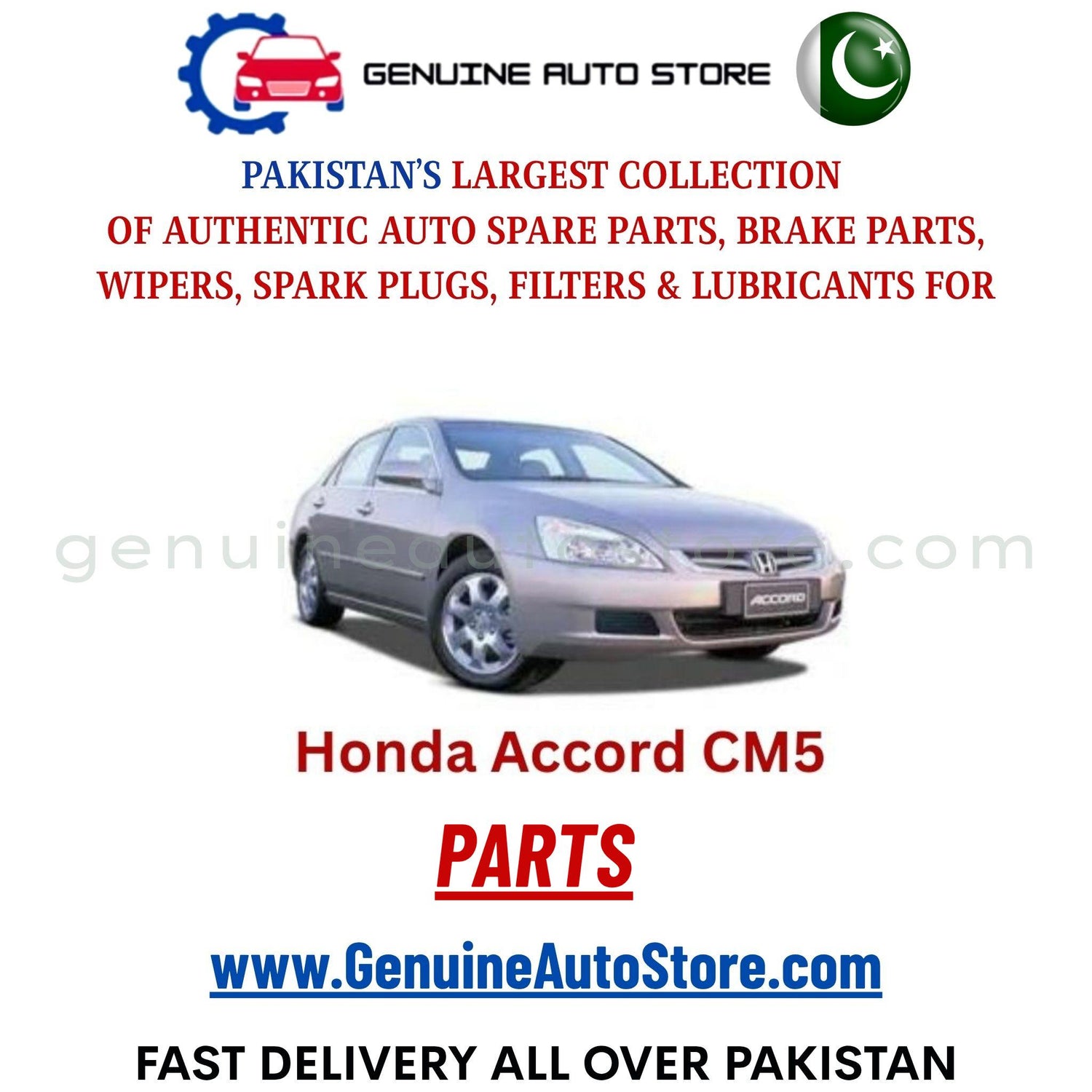 Original HONDA ACCORD parts – brake pads, brake shoe, spark plugs, filters, wipers in Pakistan