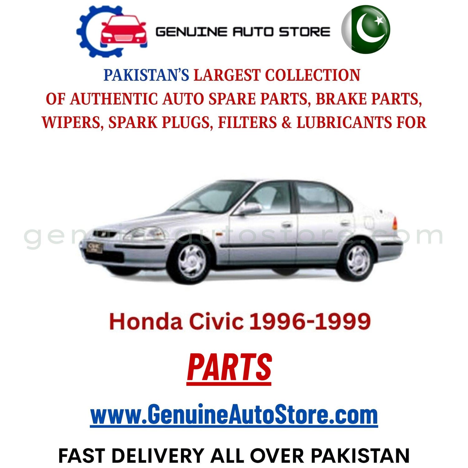 Original HONDA CIVIC 1996-1999 parts – brake pads, brake shoe, spark plugs, filters, wipers in Pakistan