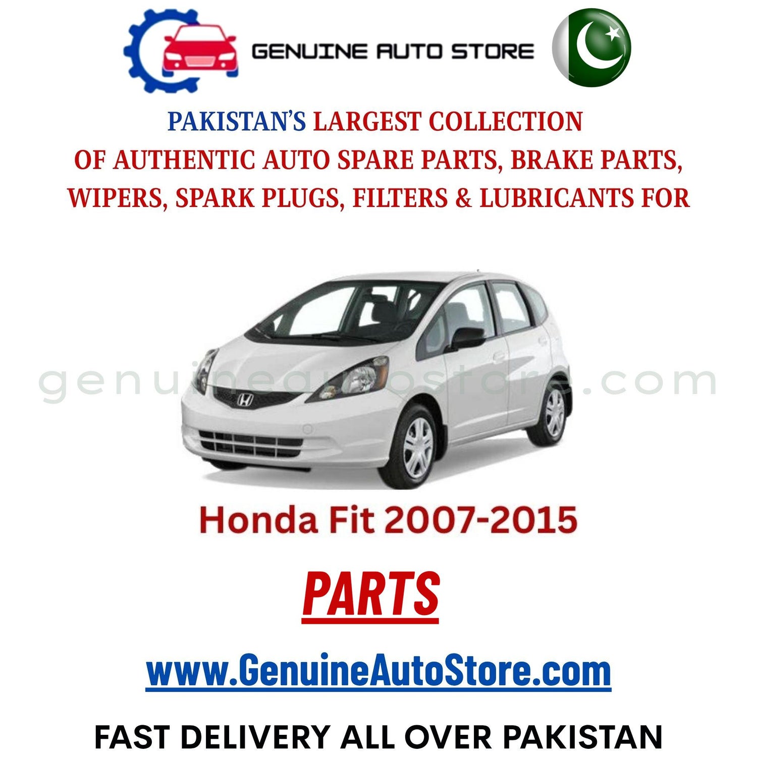 Original HONDA FIT 2007-2015 parts – brake pads, brake shoe, spark plugs, filters, wipers in Pakistan