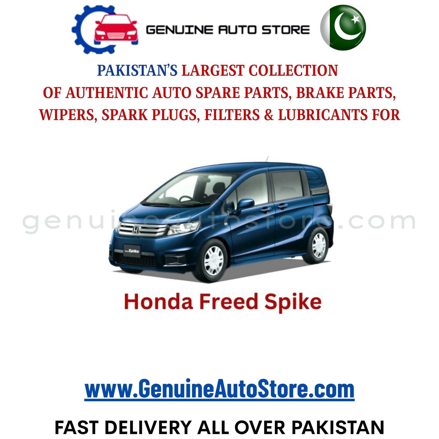 Original HONDA FREED parts – brake pads, brake shoe, spark plugs, filters, wipers in Pakistan