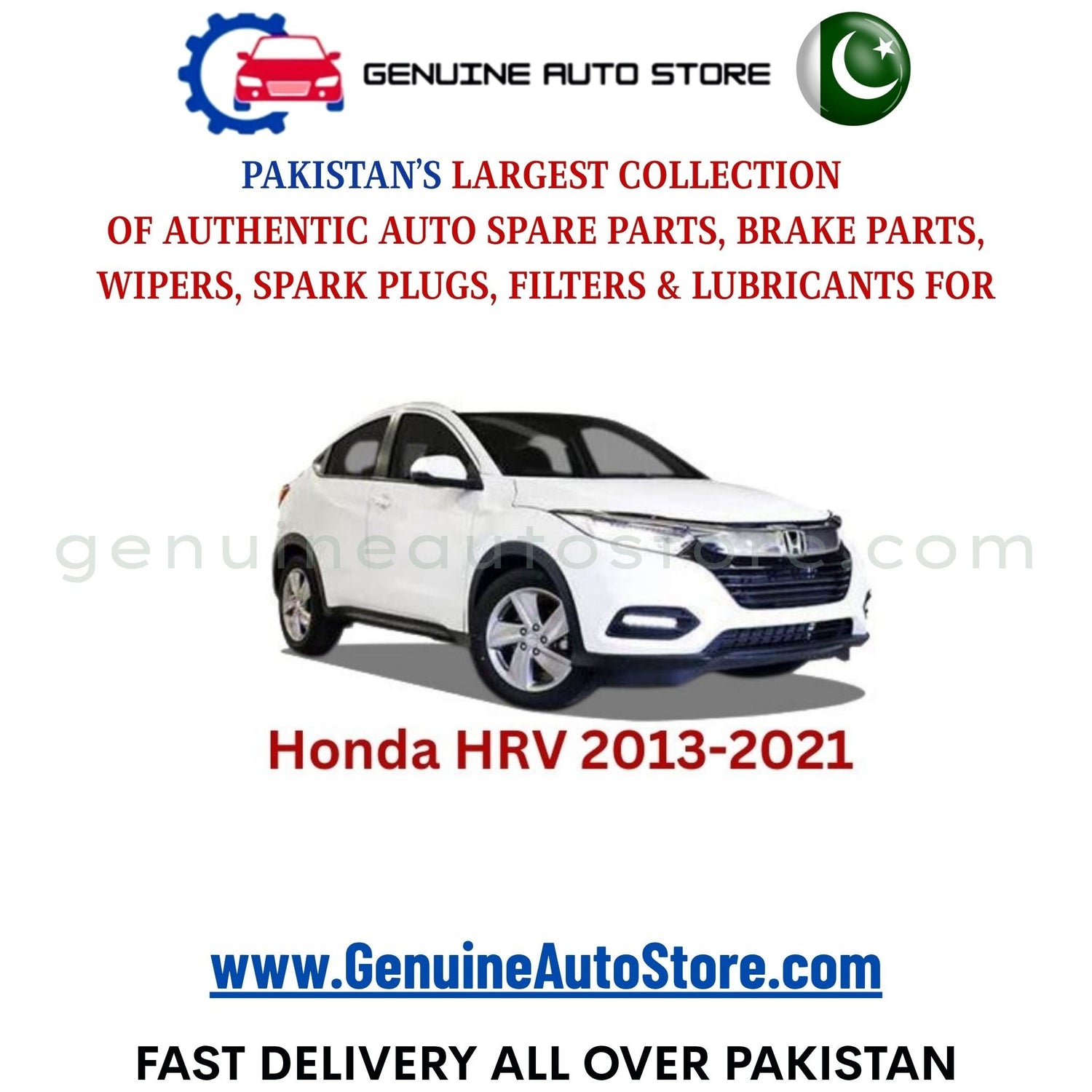 Original HONDA HRV 2013-2021 parts – brake pads, brake shoe, spark plugs, filters, wipers in Pakistan