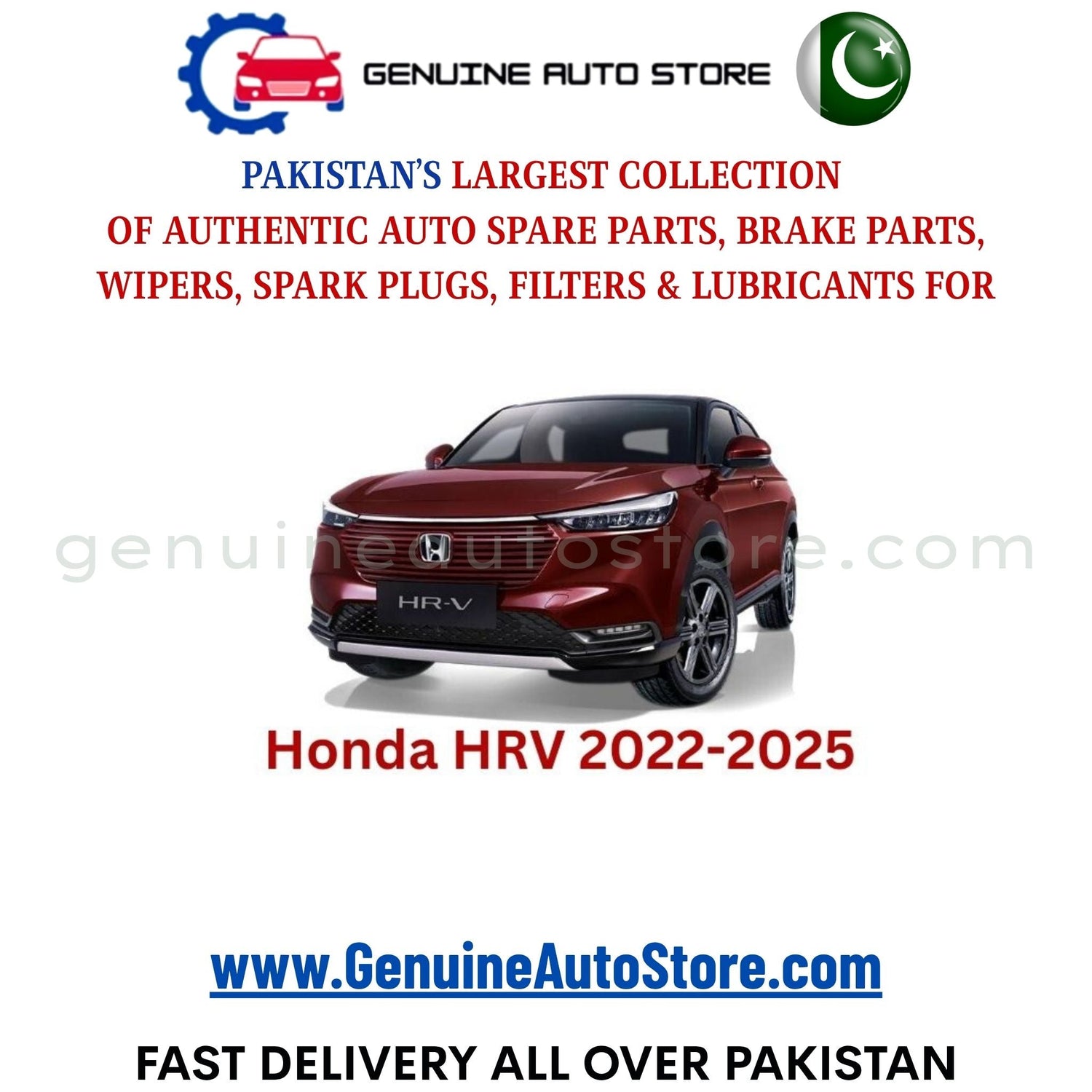 Original HONDA HRV 2022-2025 parts – brake pads, brake shoe, spark plugs, filters, wipers in Pakistan