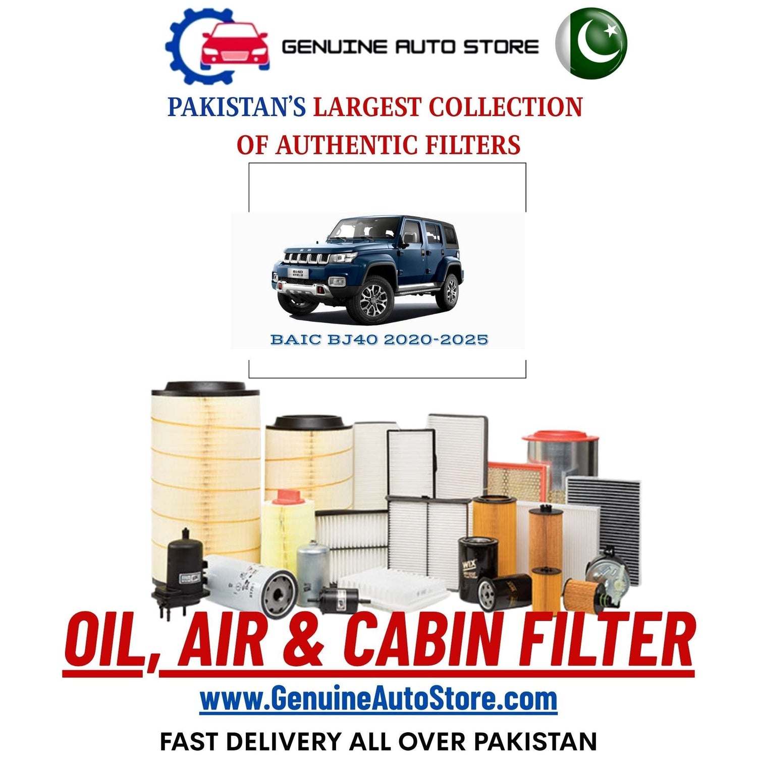 Genuine BAIC BJ40 2020–2025 Filters in Pakistan – Genuine Auto Store