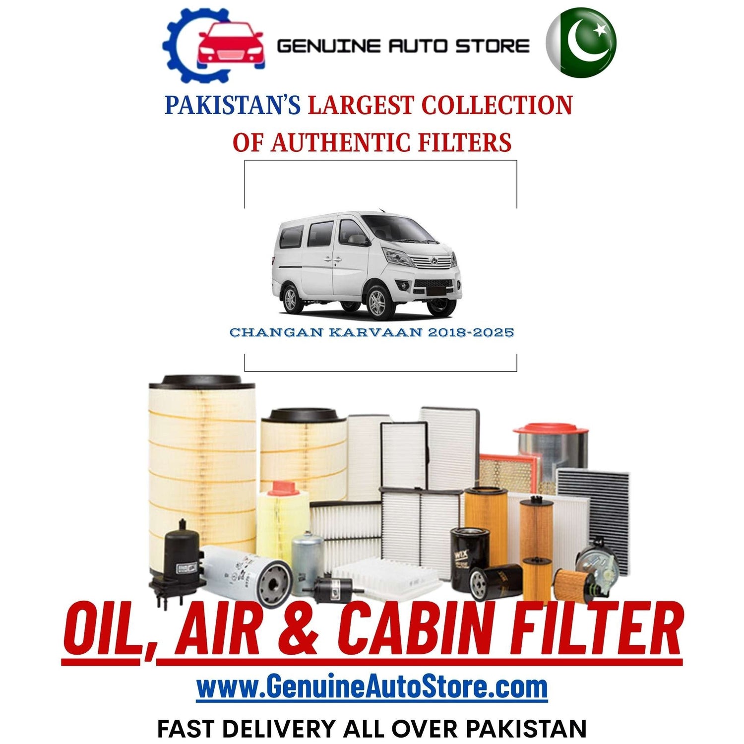 Genuine CHANGAN KARVAAN 2018–2025 Filters in Pakistan – Genuine Auto Store