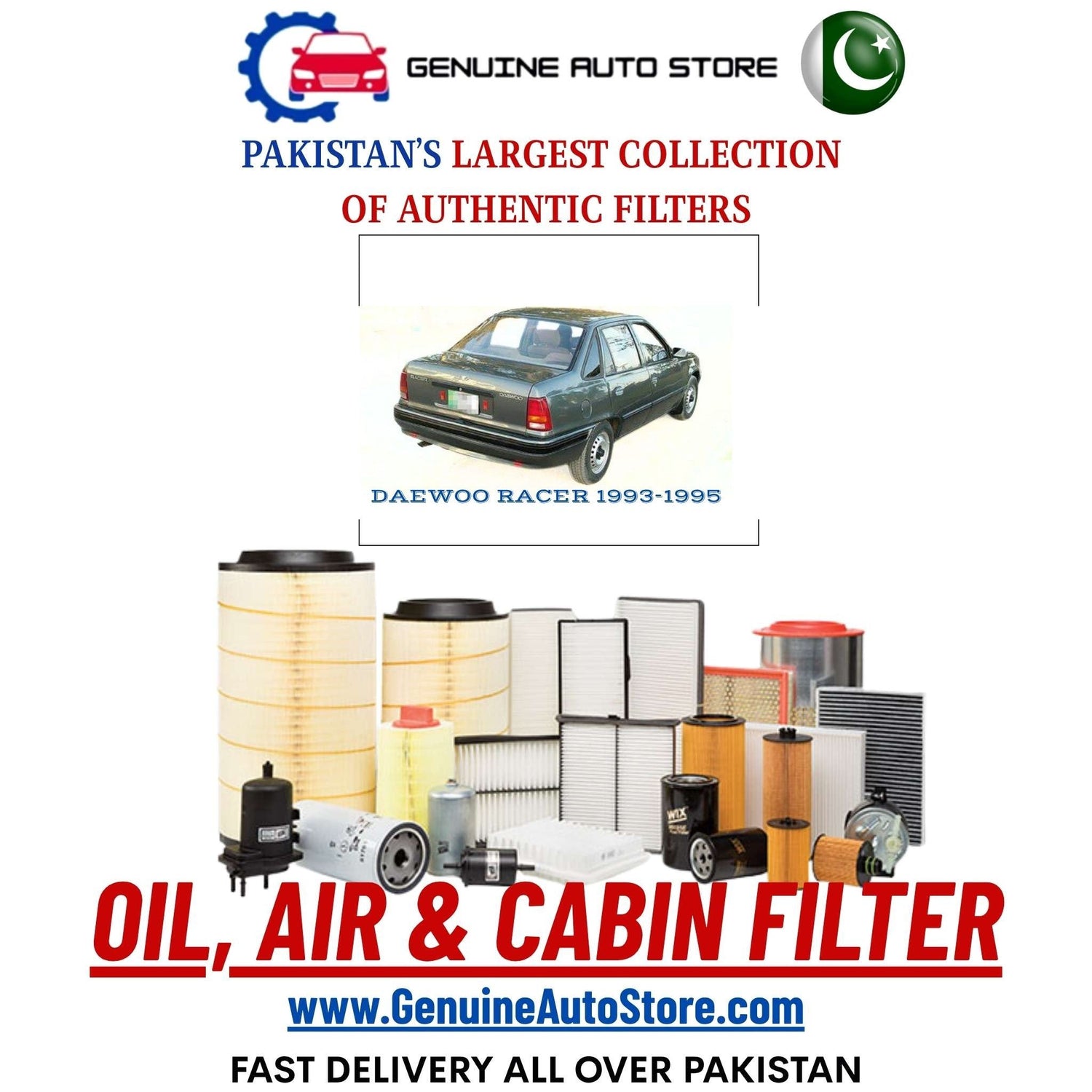 Genuine DAEWOO RACER 1993–1995 Filters in Pakistan – Genuine Auto Store