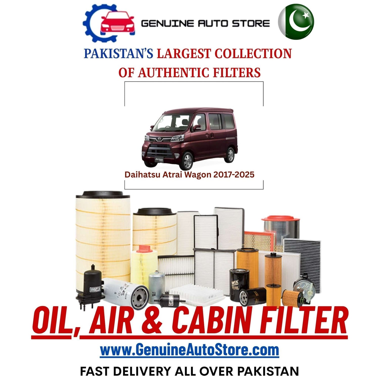 Genuine Daihatsu Atrai Wagon 2017–2025 Filters in Pakistan – Genuine Auto Store