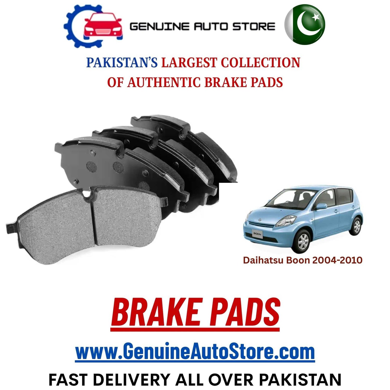Genuine Daihatsu Boon 2004–2010 Brake Pads in Pakistan – Genuine Auto Store