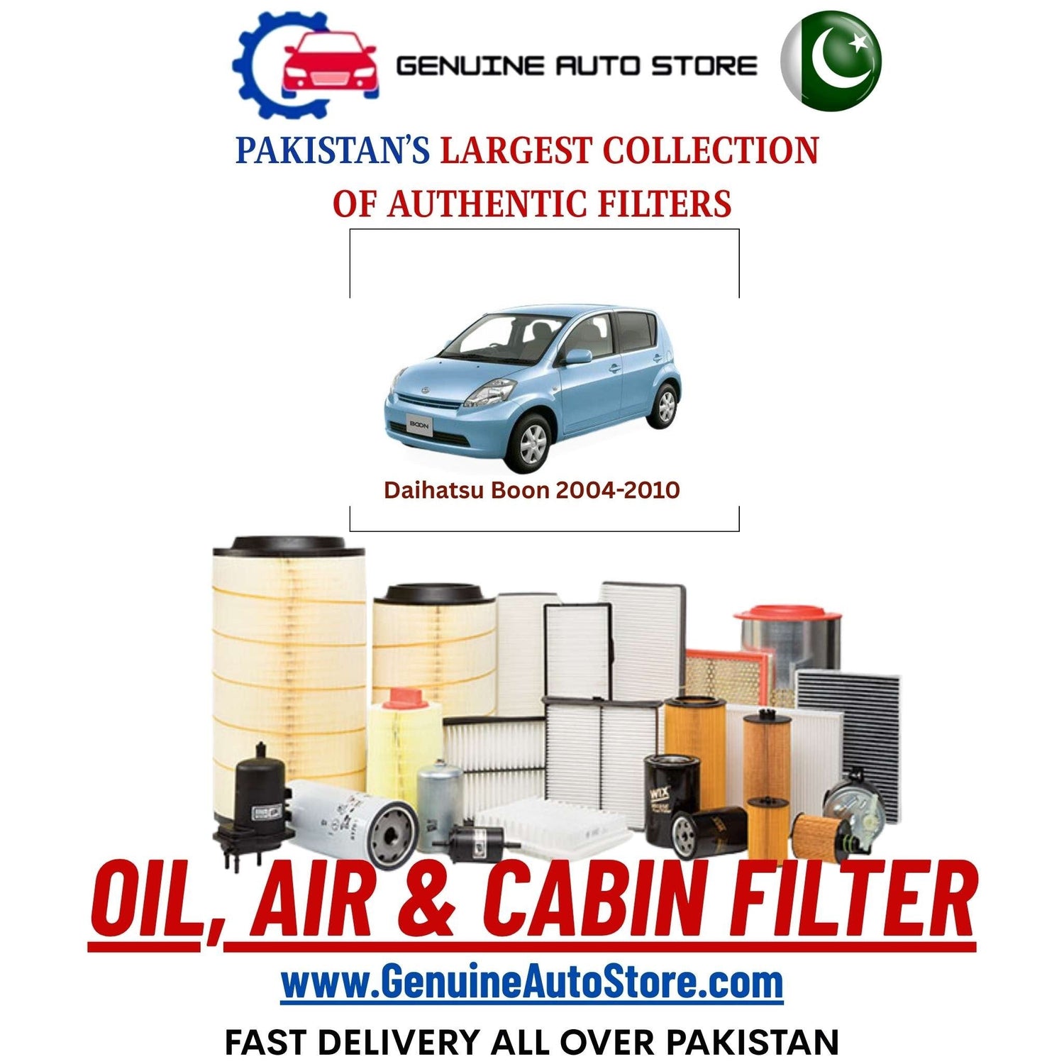 Genuine Daihatsu Boon 2004–2010 Filters in Pakistan – Genuine Auto Store