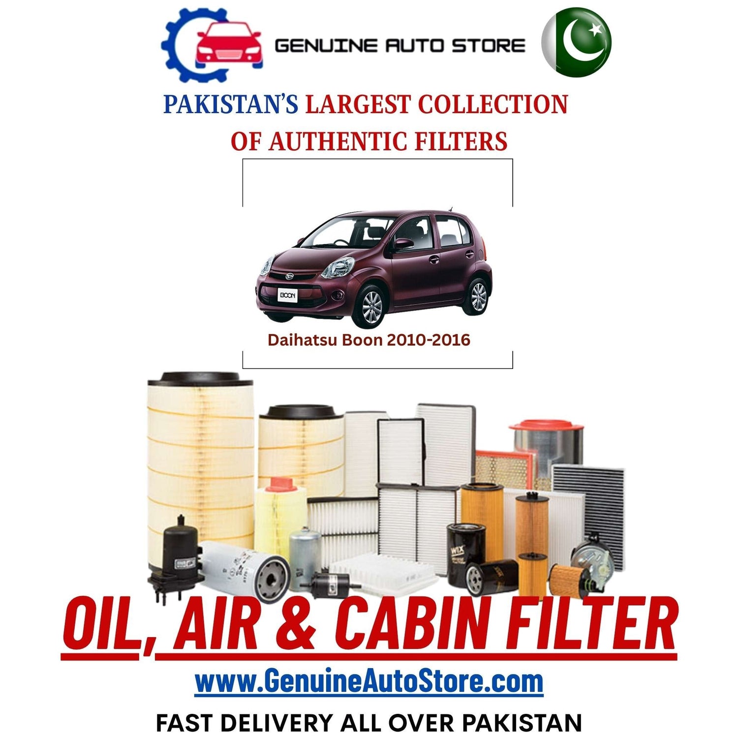 Genuine Daihatsu Boon 2010–2016 Filters in Pakistan – Genuine Auto Store