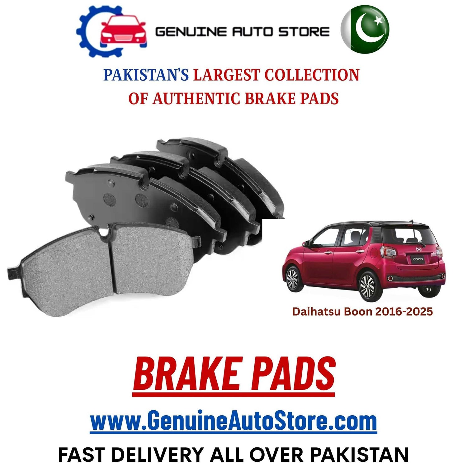 Genuine Daihatsu Boon 2016–2025 Brake Pads in Pakistan – Genuine Auto Store