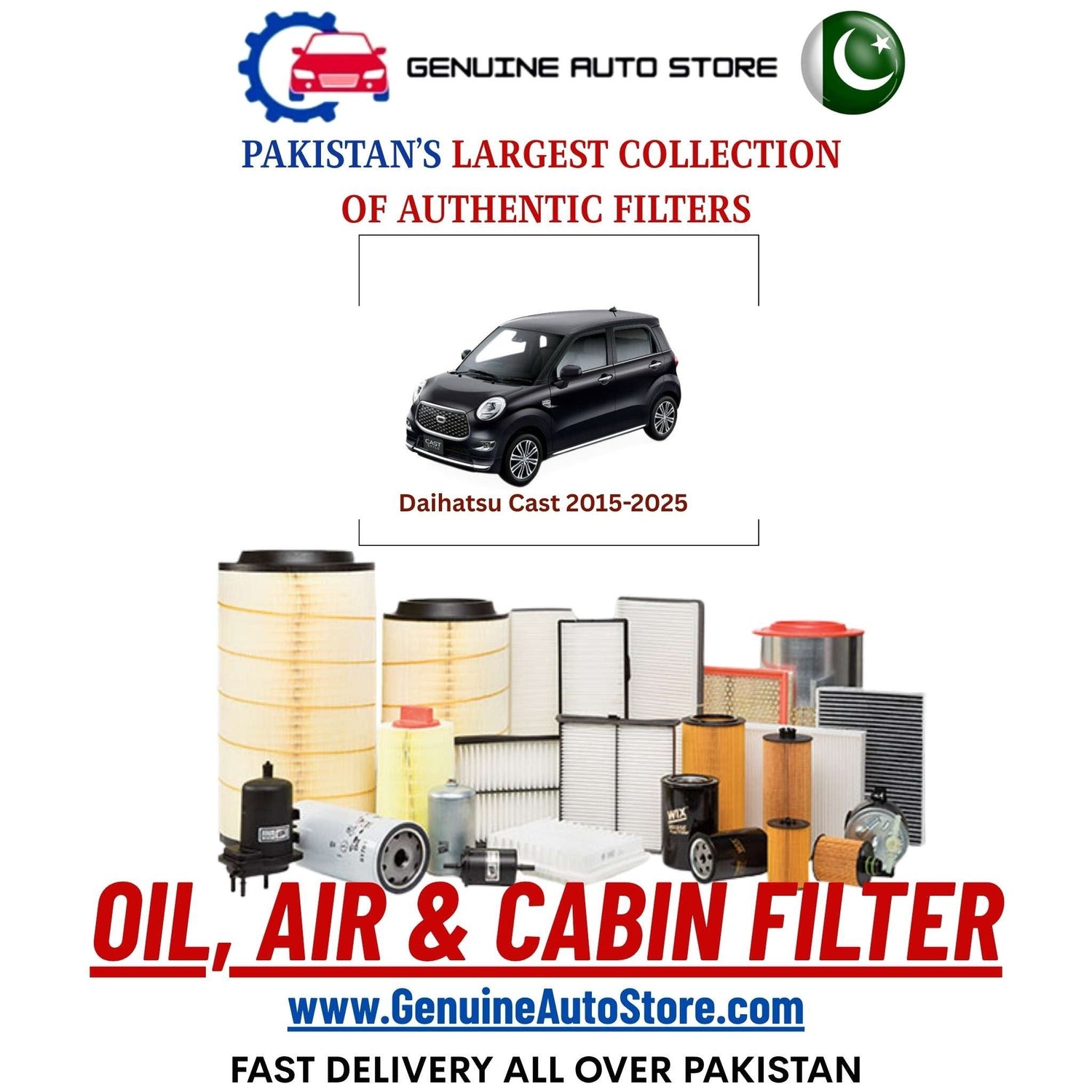 Genuine Daihatsu Cast 2015–2025 Filters in Pakistan – Genuine Auto Store