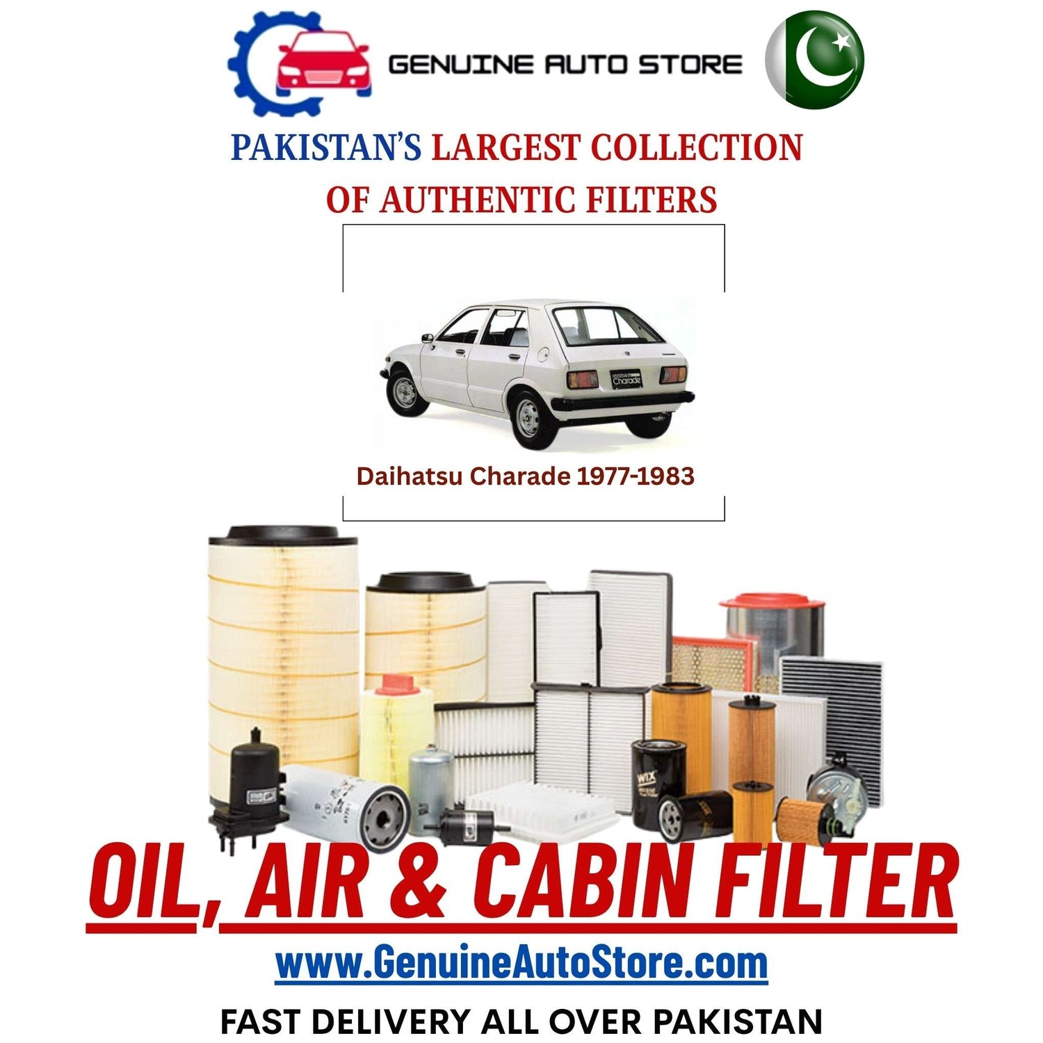 Genuine Daihatsu Charade 1977–1983 Filters in Pakistan – Genuine Auto Store