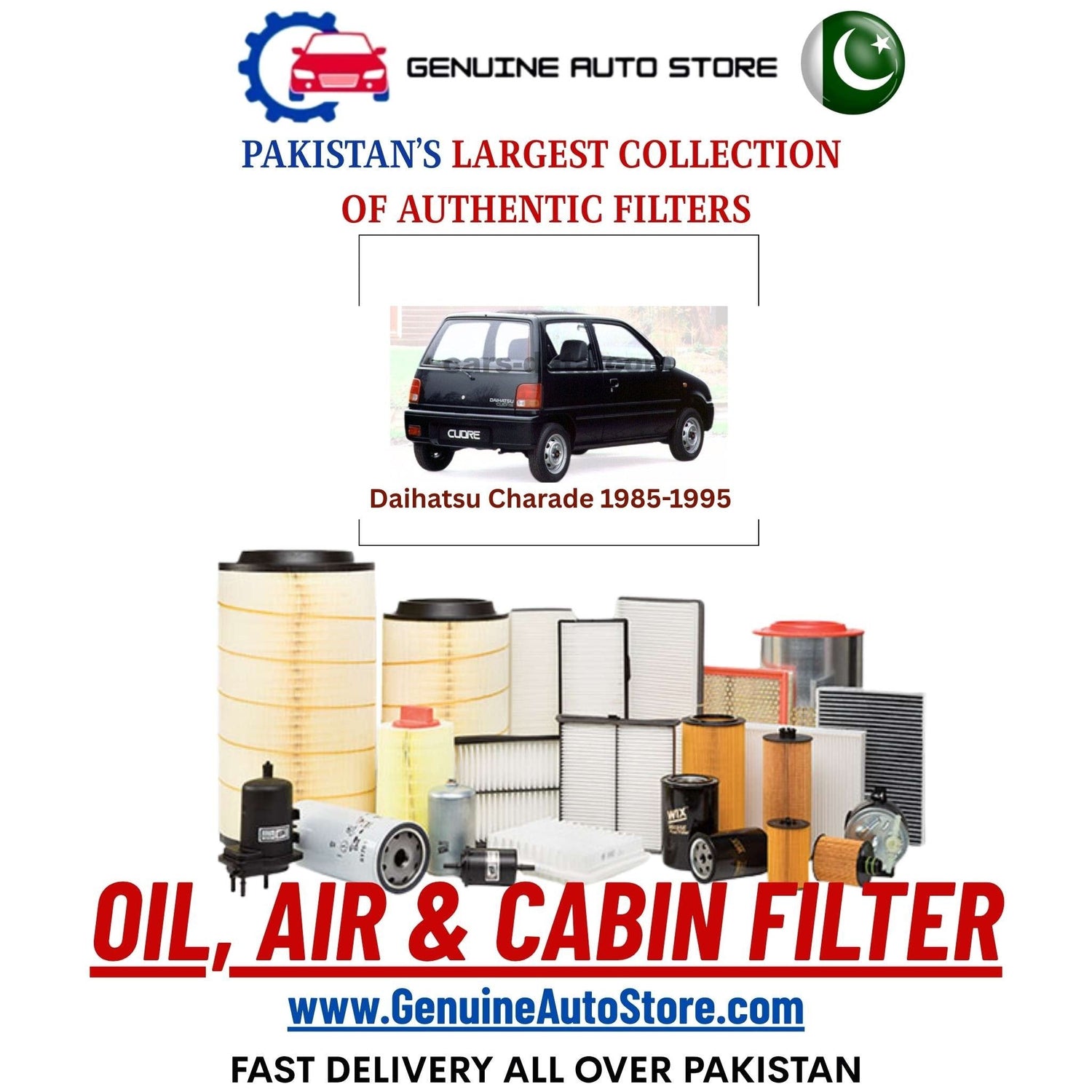 Genuine Daihatsu Charade 1985–1995 Filters in Pakistan – Genuine Auto Store