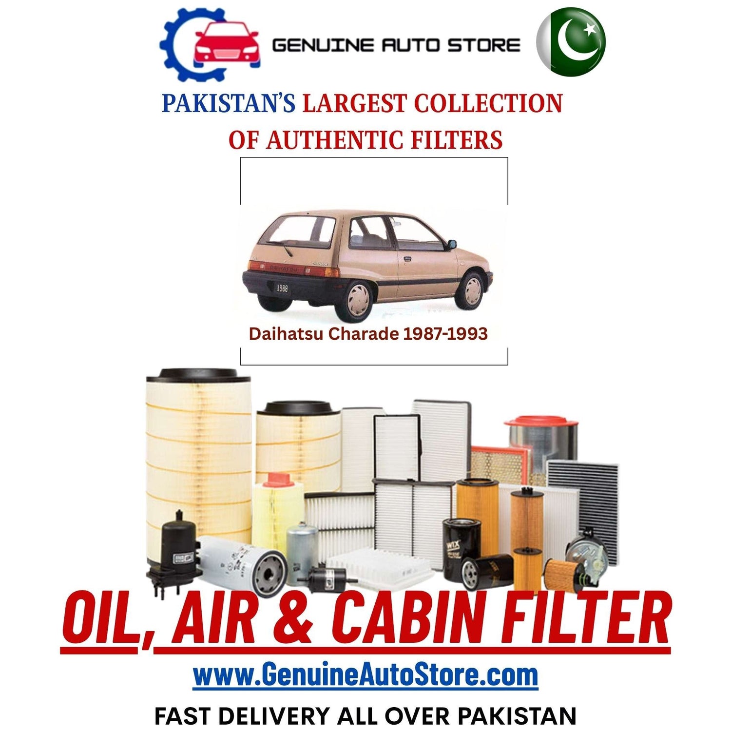 Genuine Daihatsu Charade 1987–1993 Filters in Pakistan – Genuine Auto Store