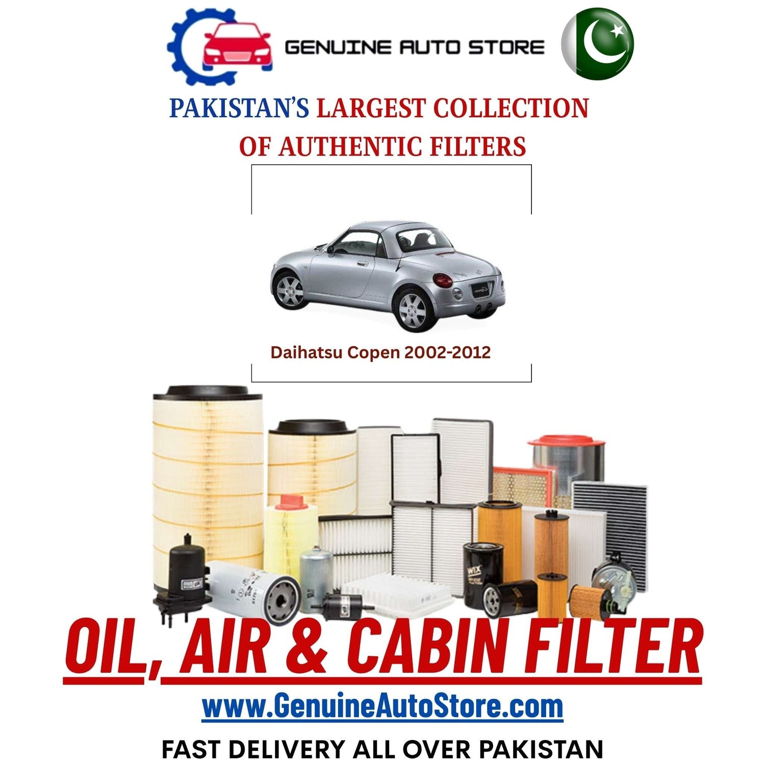 Genuine Daihatsu Copen 2002–2012 Filters in Pakistan – Genuine Auto Store