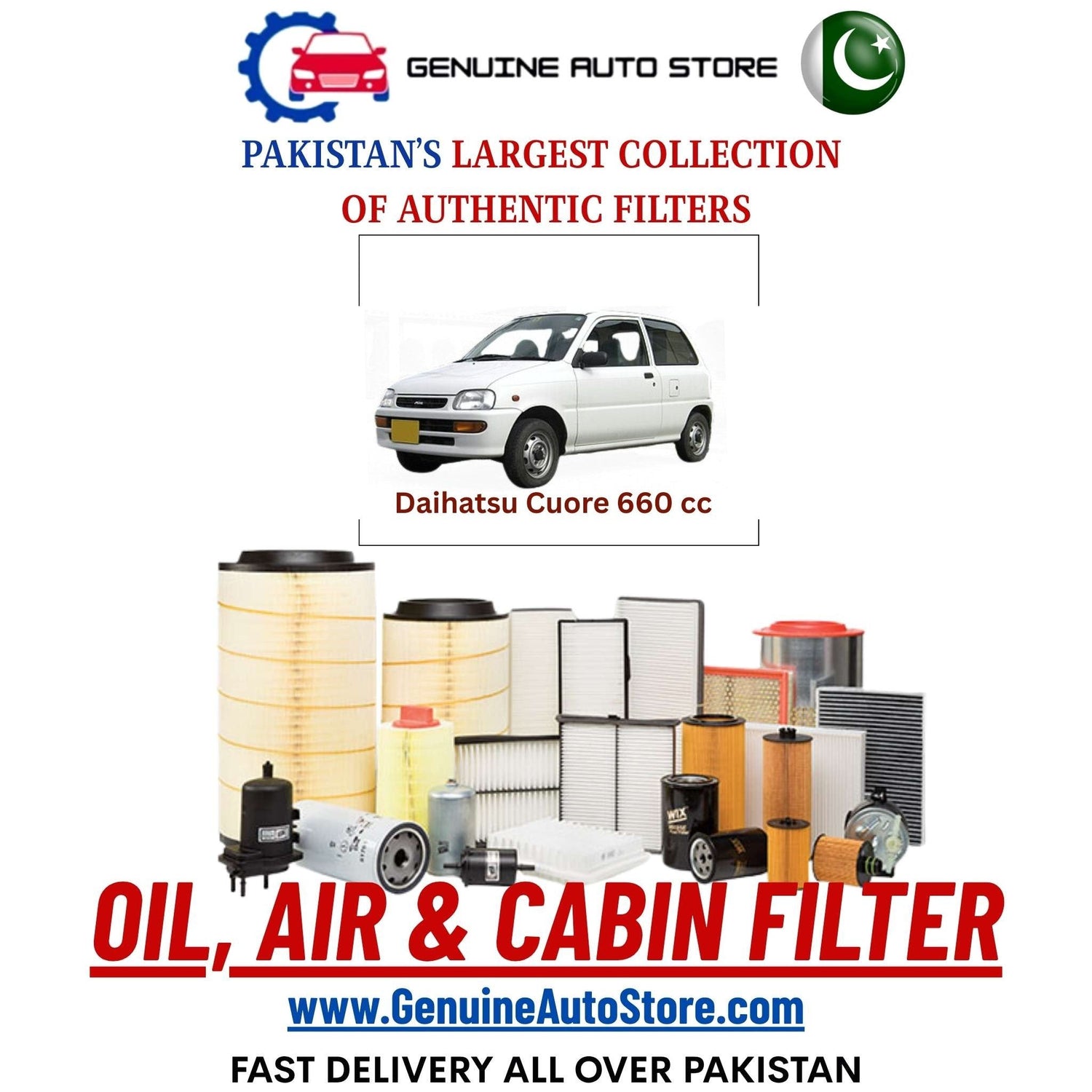 Genuine Daihatsu Cuore 660 cc Filters in Pakistan – Genuine Auto Store