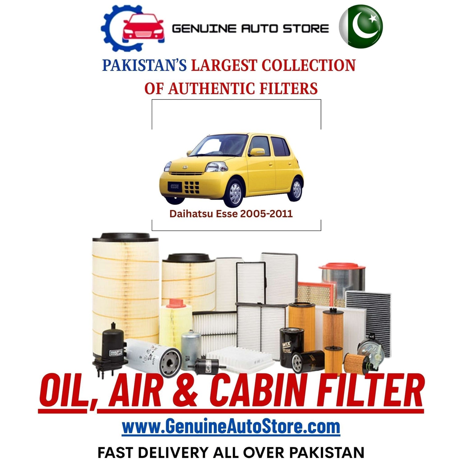 Genuine Daihatsu Esse 2005–2011 Filters in Pakistan – Genuine Auto Store