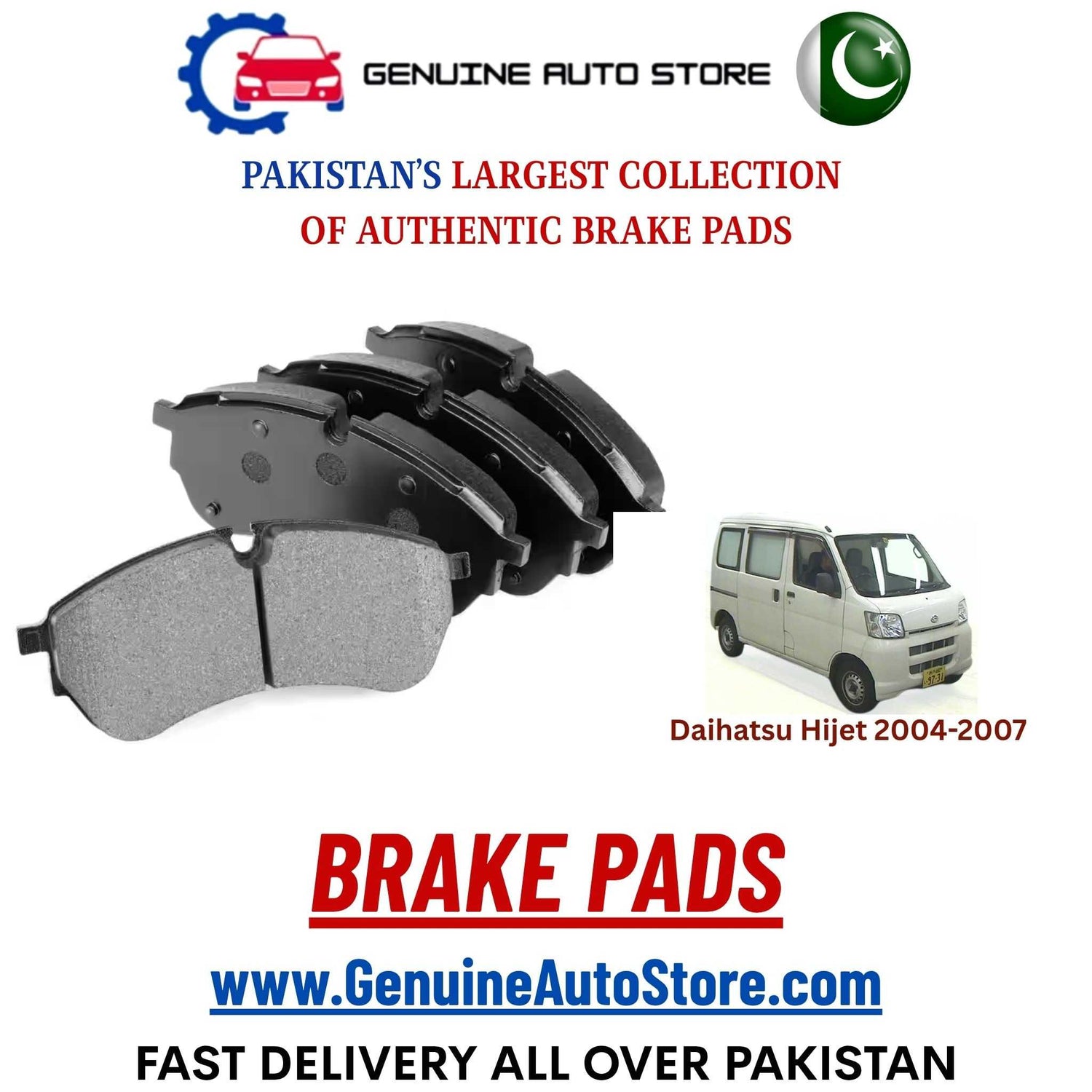 Genuine Daihatsu Hijet 2004–2007 Brake Pads in Pakistan – Genuine Auto Store