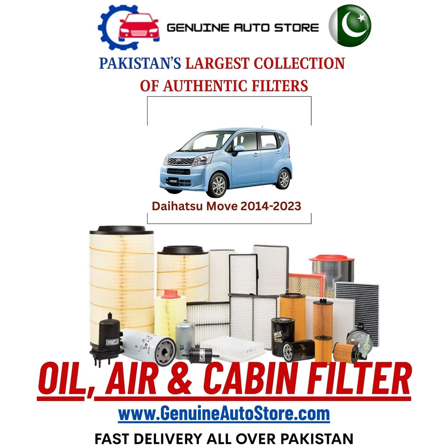 Genuine Daihatsu Move 2014–2023 Filters in Pakistan – Genuine Auto Store