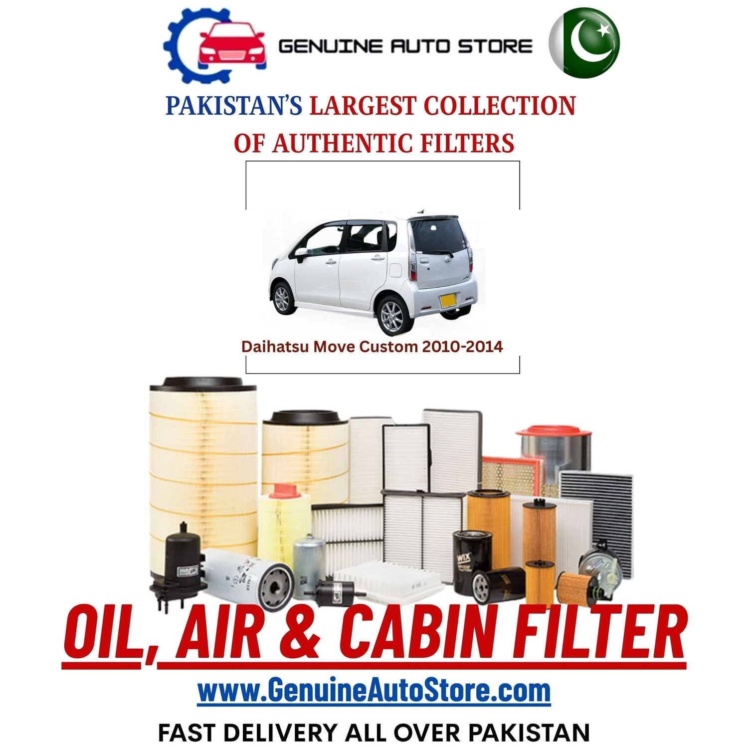 Genuine Daihatsu Move Custom 2010–2014 Filters in Pakistan – Genuine Auto Store