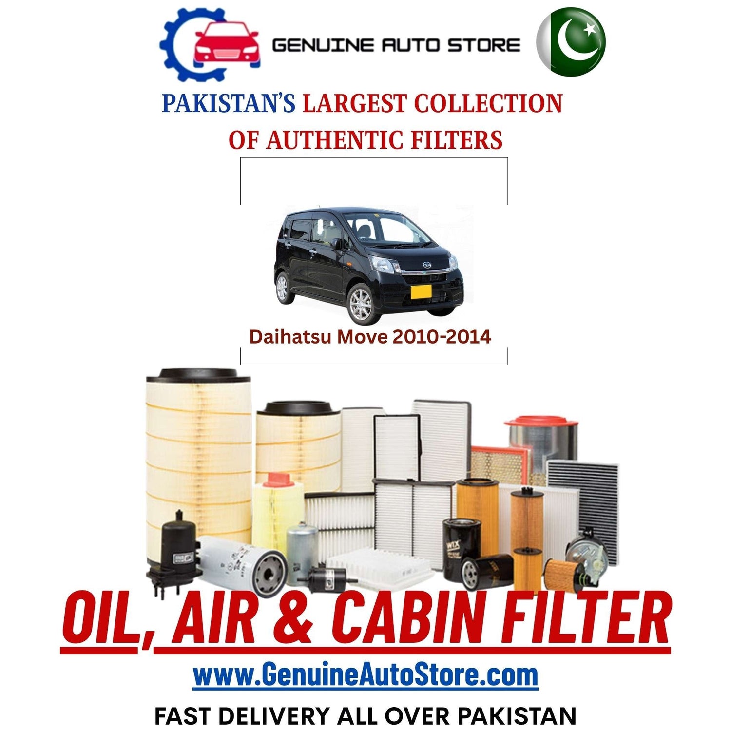Genuine Daihatsu Move 2010–2014 Filters in Pakistan – Genuine Auto Store