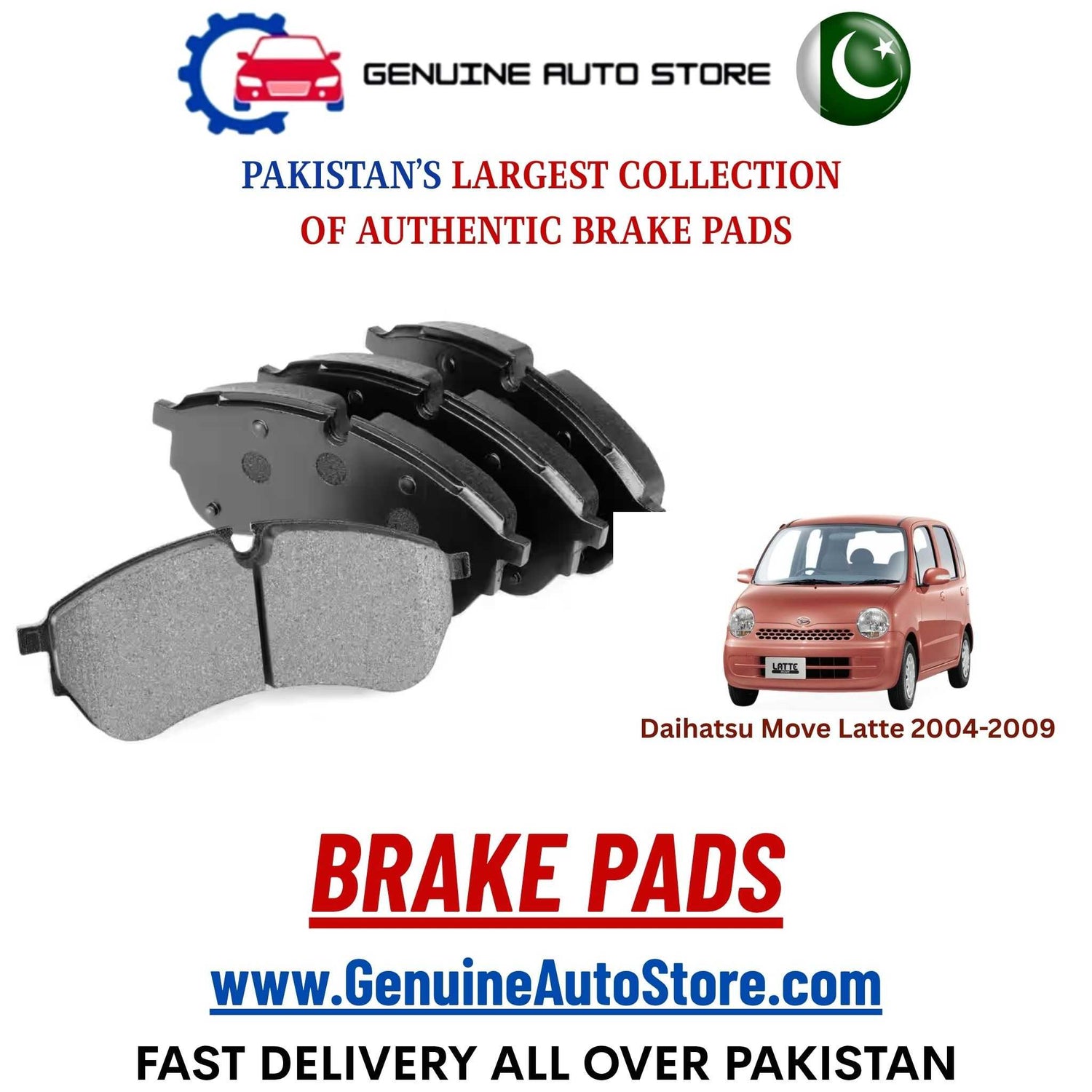 Daihatsu Move Latte 2004–2009 Brake Pads