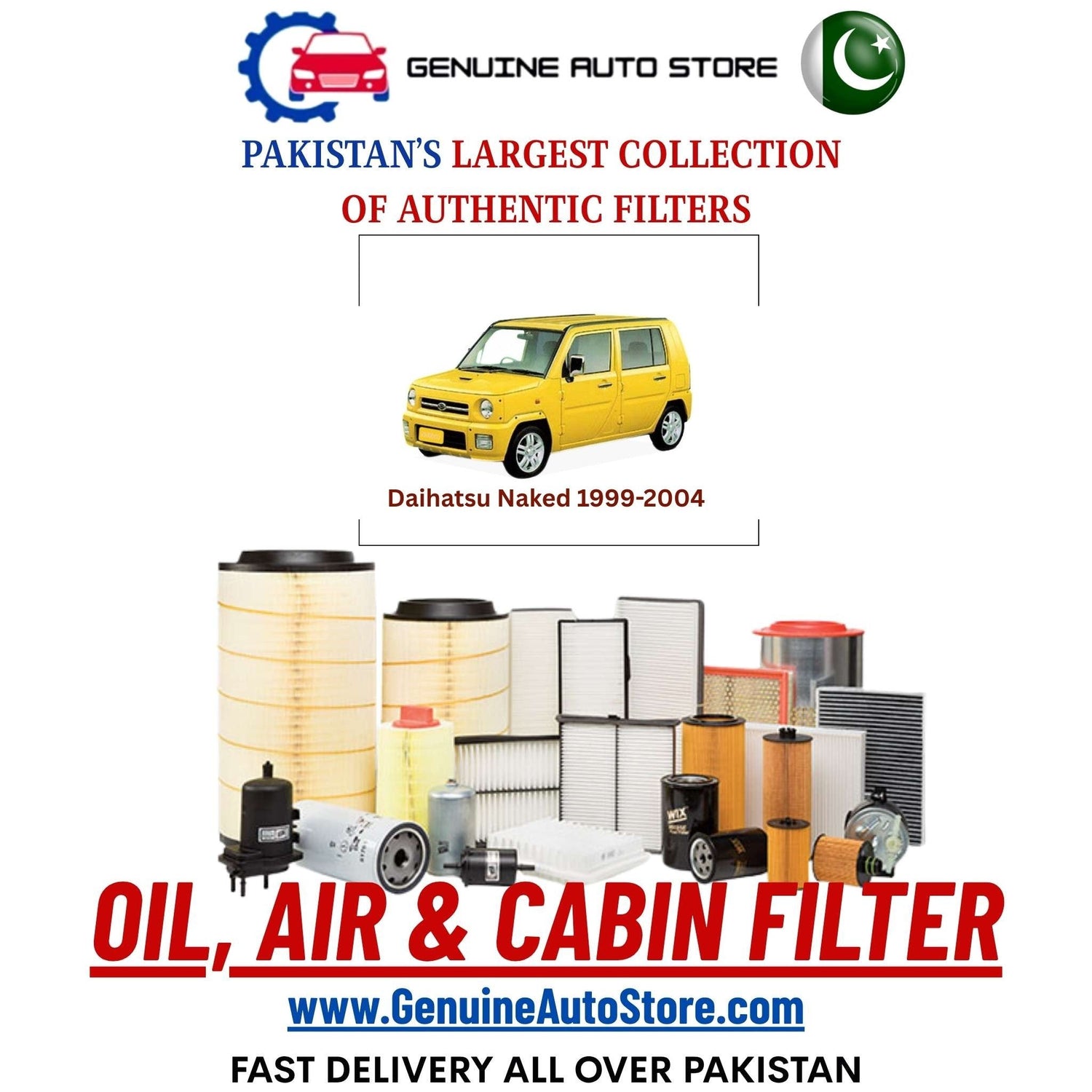 Genuine Daihatsu Naked 1999–2004 Filters in Pakistan – Genuine Auto Store