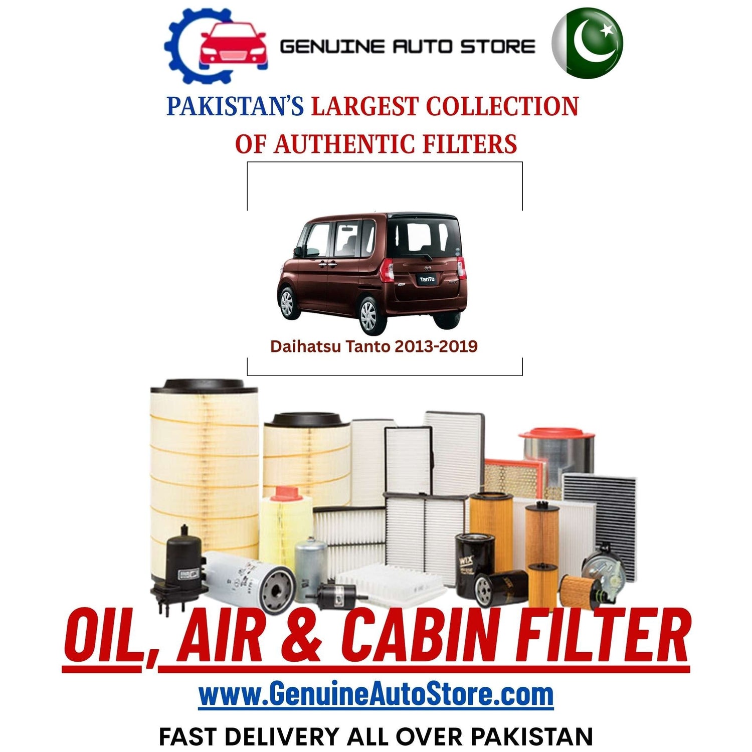 Genuine Daihatsu Tanto 2013–2019 Filters in Pakistan – Genuine Auto Store