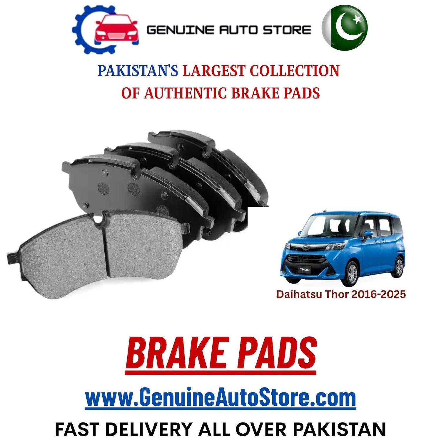 Genuine Daihatsu Thor 2016–2025 Brake Pads in Pakistan – Genuine Auto Store