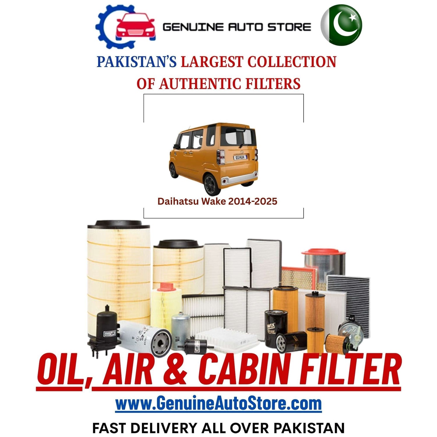 Genuine Daihatsu Wake 2014–2025 Filters in Pakistan – Genuine Auto Store