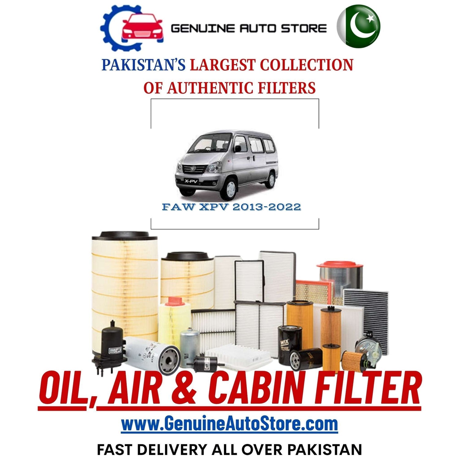 Genuine FAW XPV 2013–2022 Filters in Pakistan – Genuine Auto Store