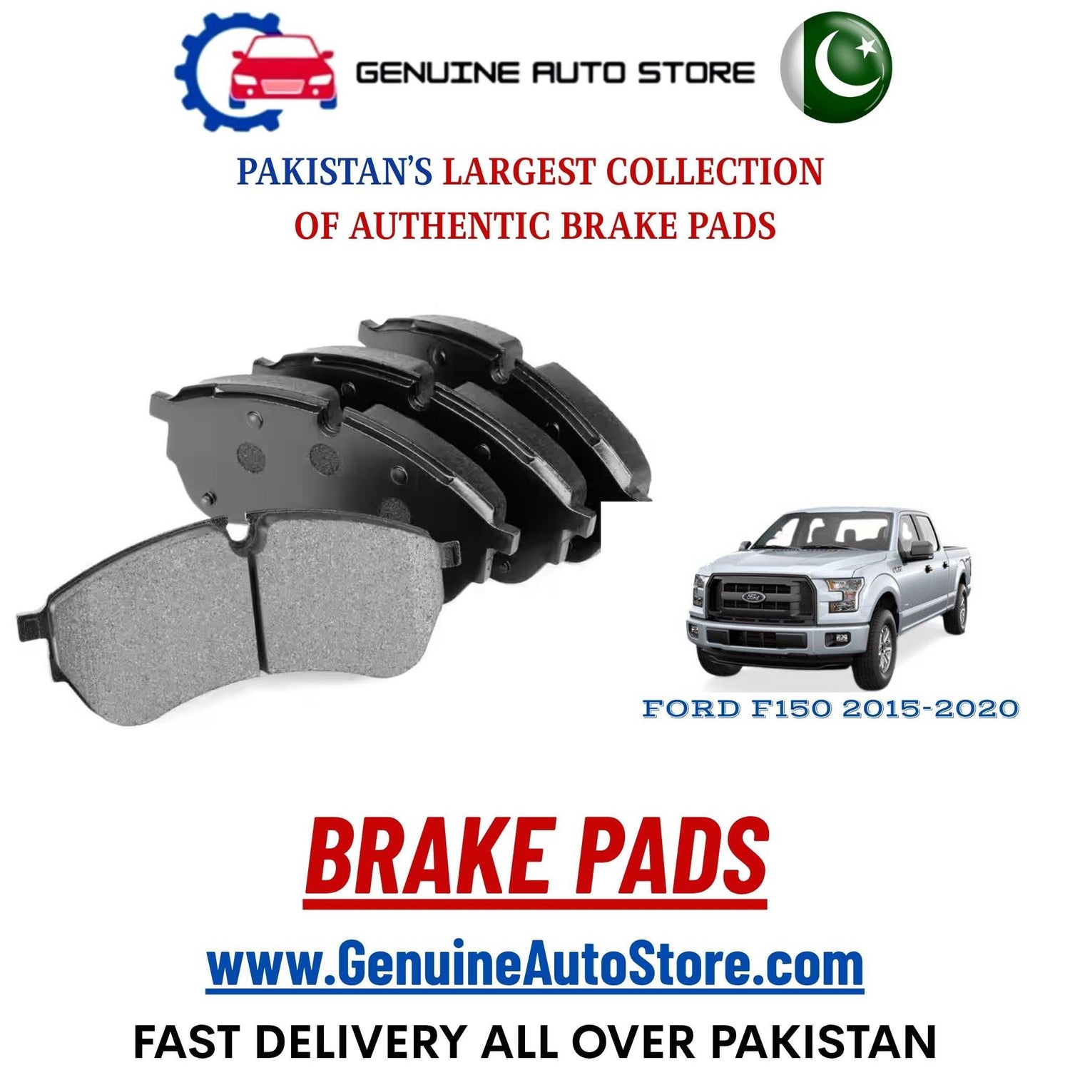 Genuine FORD F150 2015–2020 Brake Pads in Pakistan – Genuine Auto Store