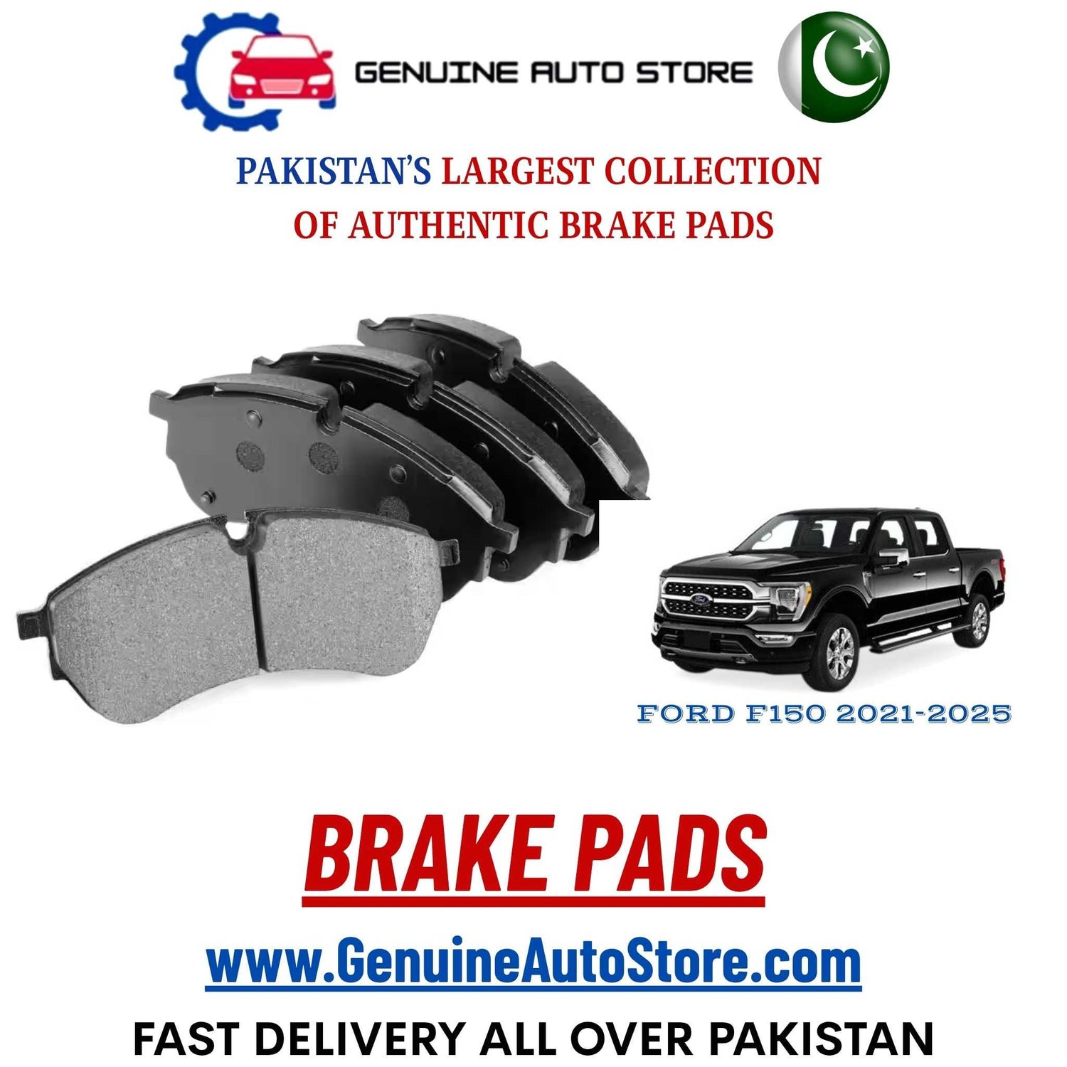 Genuine FORD F150 2021–2025 Brake Pads in Pakistan – Genuine Auto Store