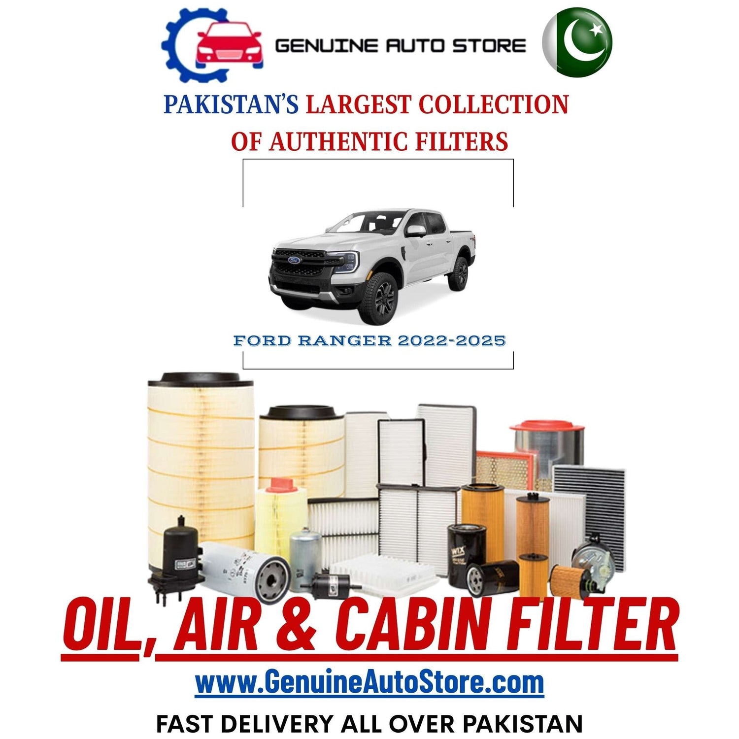 Genuine FORD RANGER 2022–2025 Filters in Pakistan – Genuine Auto Store