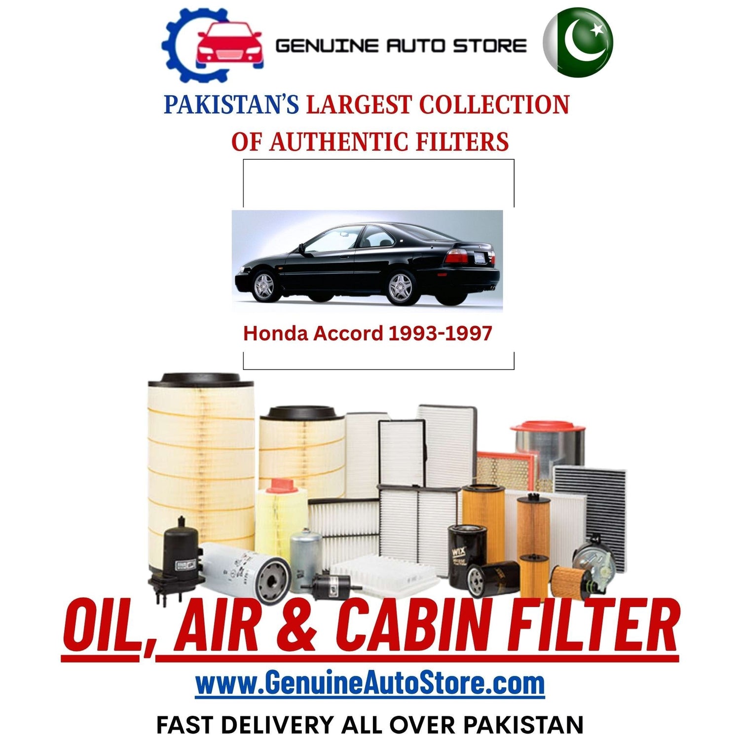 Genuine Honda Accord 1993–1997 Filters in Pakistan – Genuine Auto Store